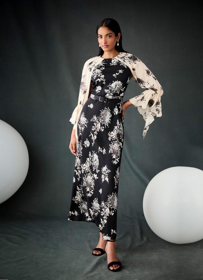 Mimi Birch Floral Print Viscose Dress