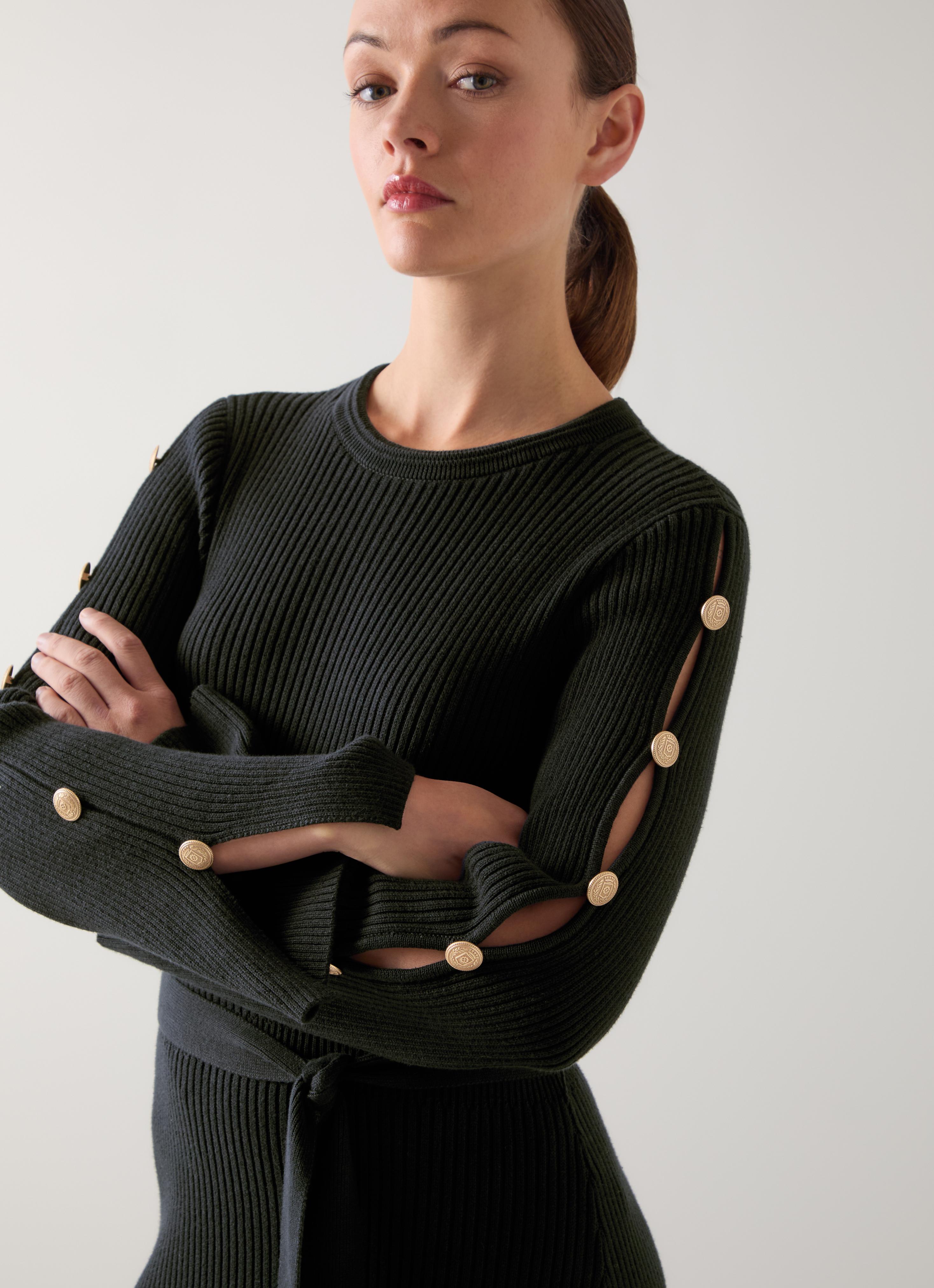 slim fit dress slacks Knit Jersey Dress- Black & Gold – Sparkle City Co main image 0