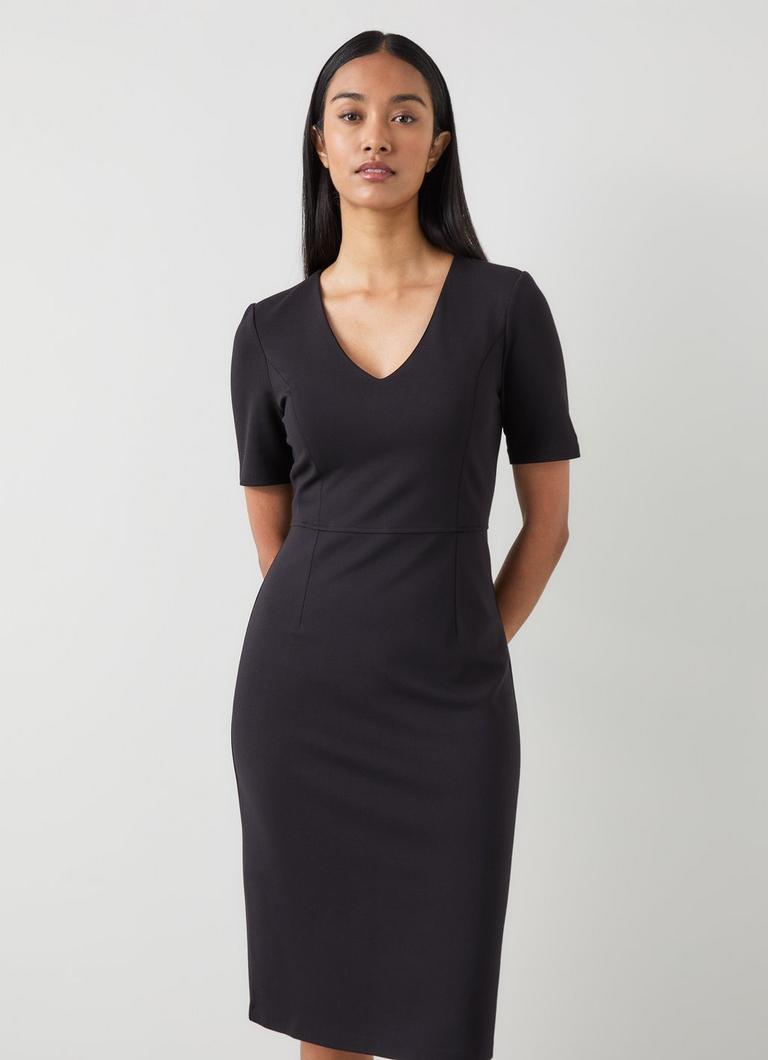 Natasha Black Fitted Jersey Dress