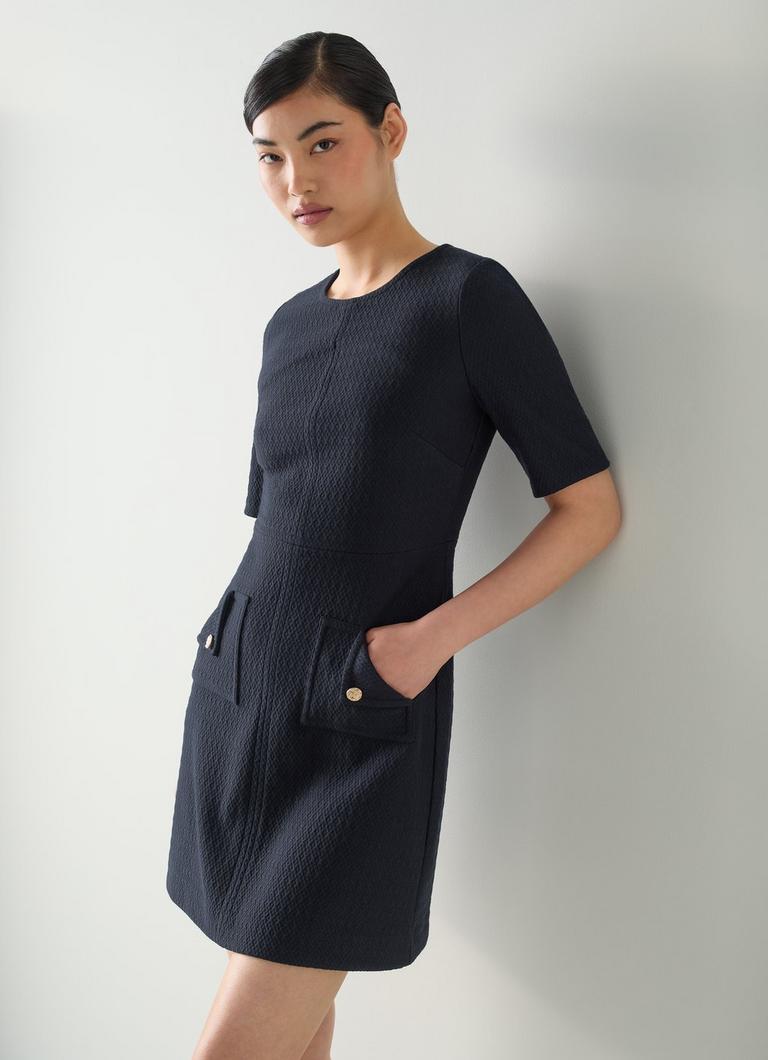 Skyla Midnight Jersey A-Line Shift Dress