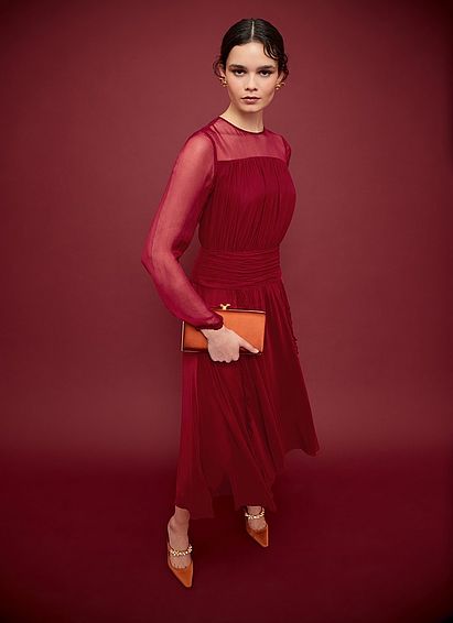lk bennett red dress Robyn Dress Lk Bennett Red Spotty Dress Uk Rosie Red Recycled Crepe Dress Sale Collections London