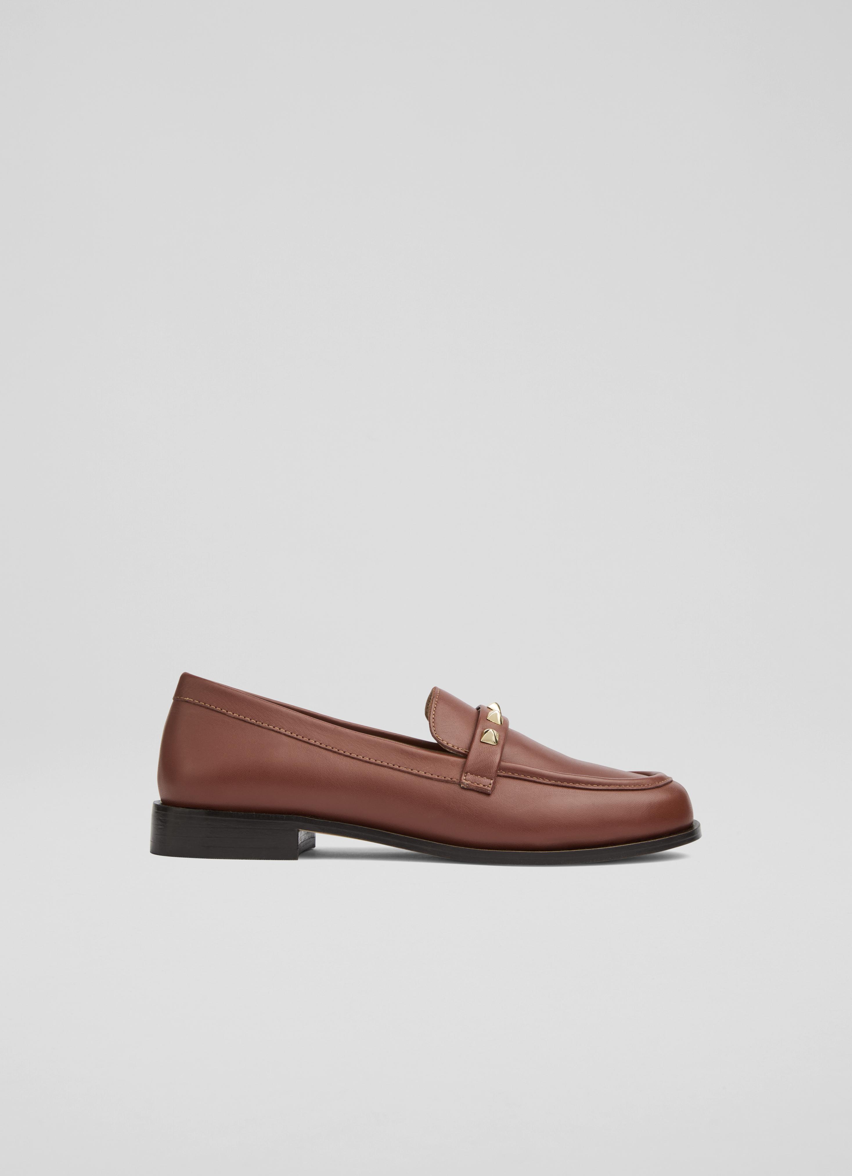 Stellar Brown Leather Loafers
