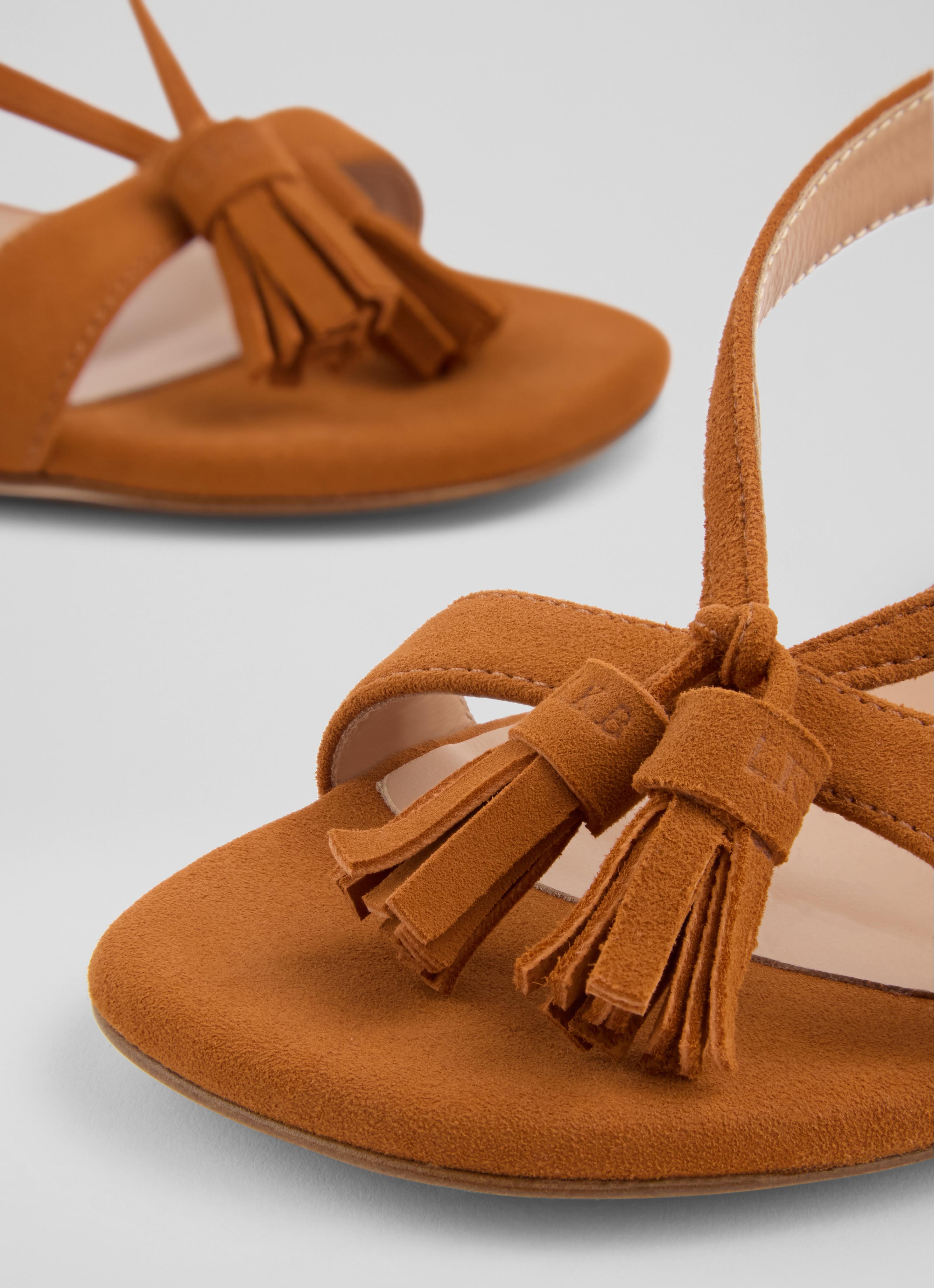 H&m Tasselled Tie Strap Sandals H&m Tasselled Sandals Pink