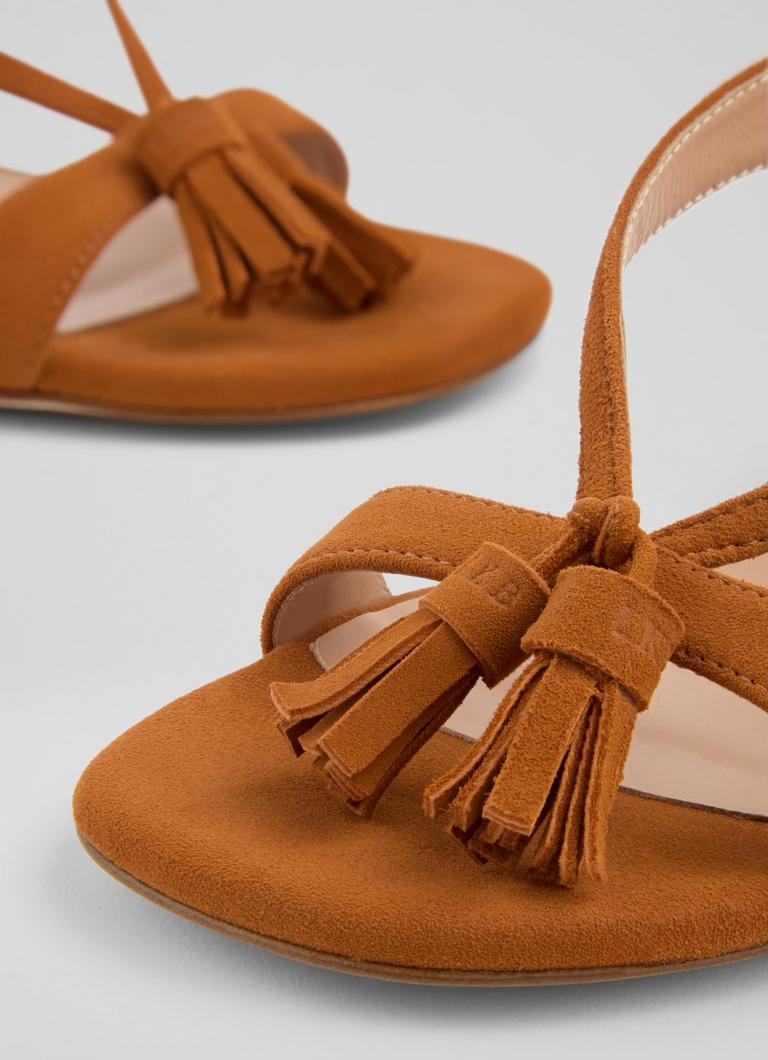 H&m Tasselled Tie Strap Sandals H&m Tasselled Sandals Pink