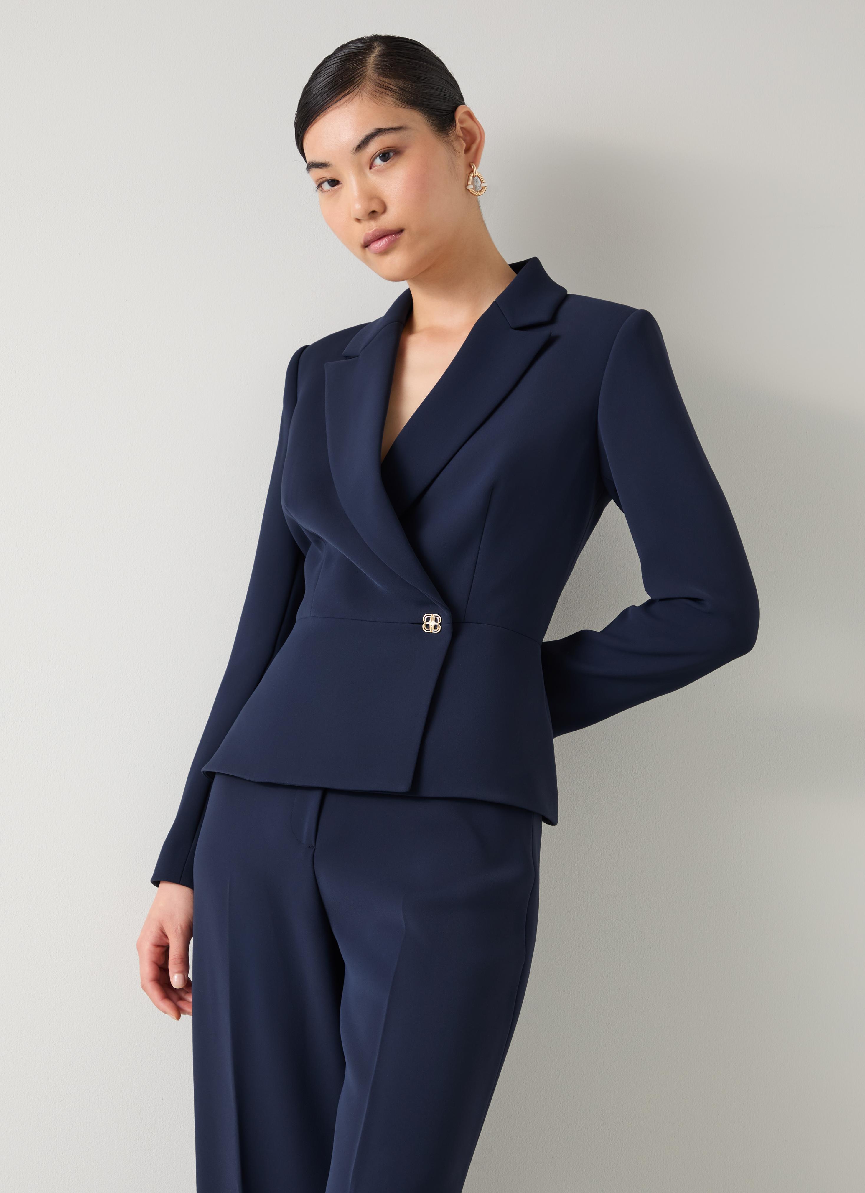ジャケット・アウター Bluelea Peplum jacket Audrey Spring Navy Peplum Jacket | Coats & Jackets | Clothing