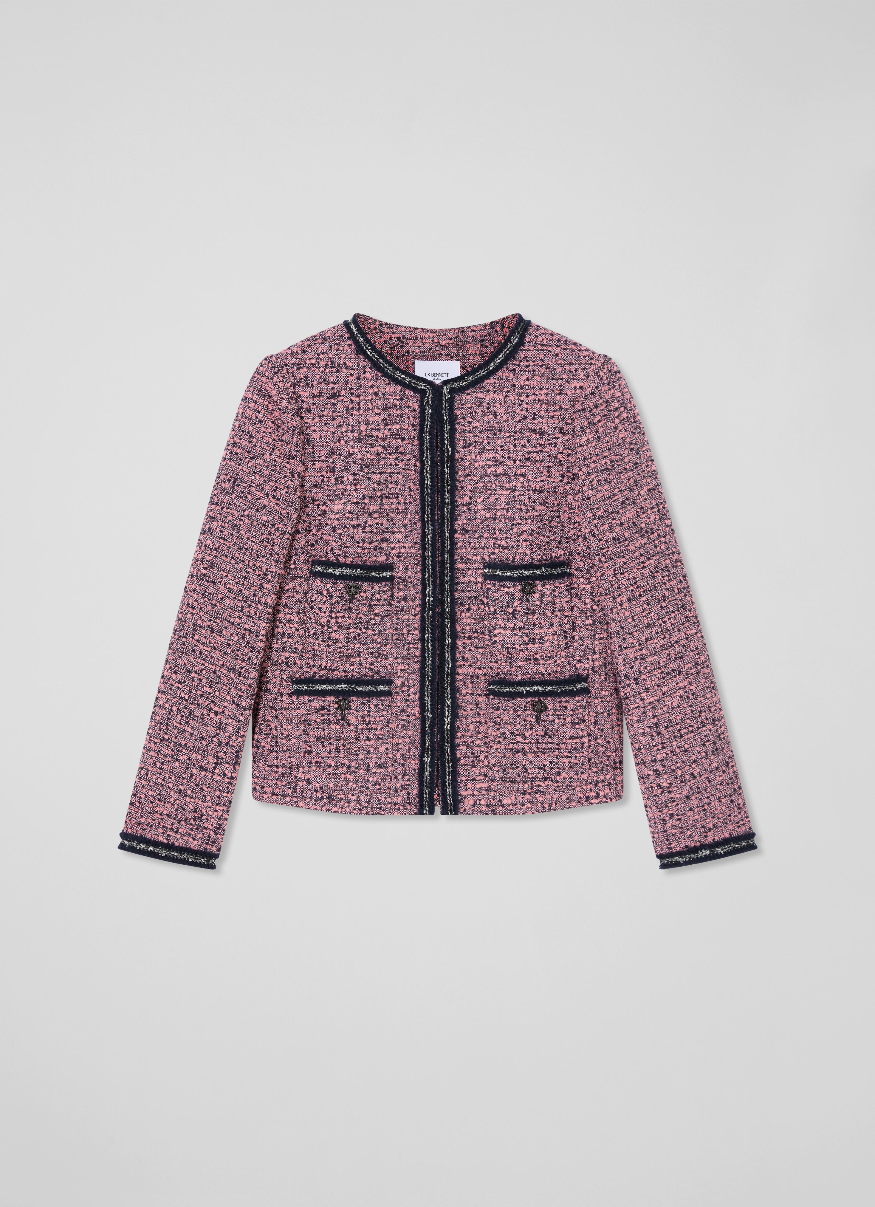 Charlie Tweed And Trim Pink Recycled Jacket | Workwear