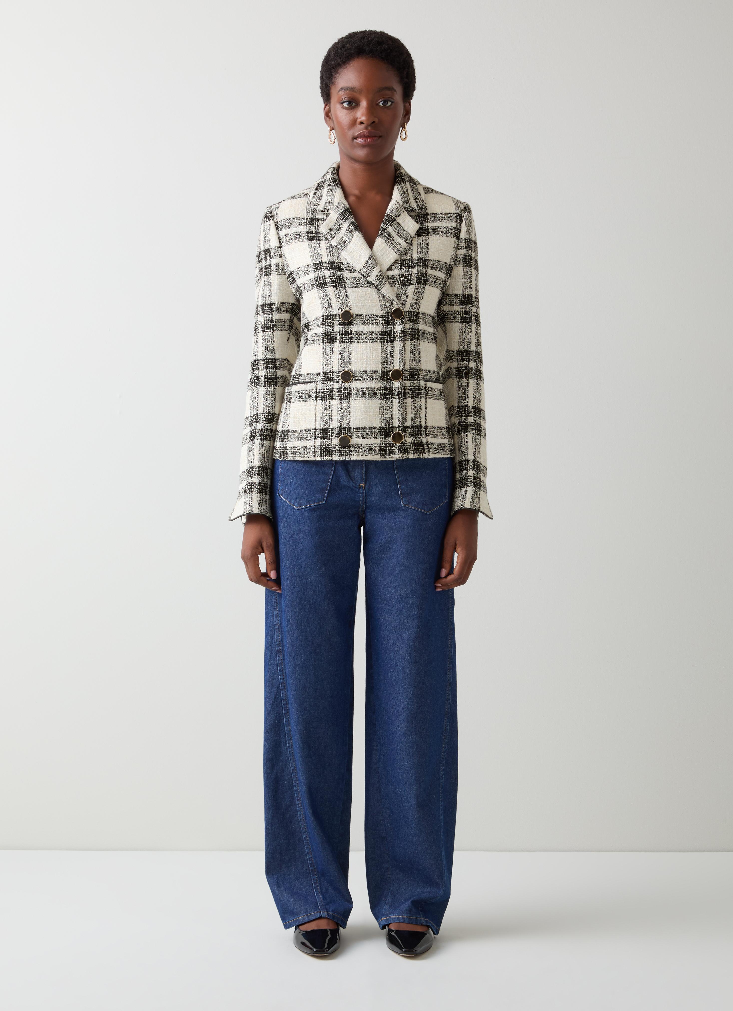 Clarisse Black And Birch Double Breasted Jacket | Coats & Jackets