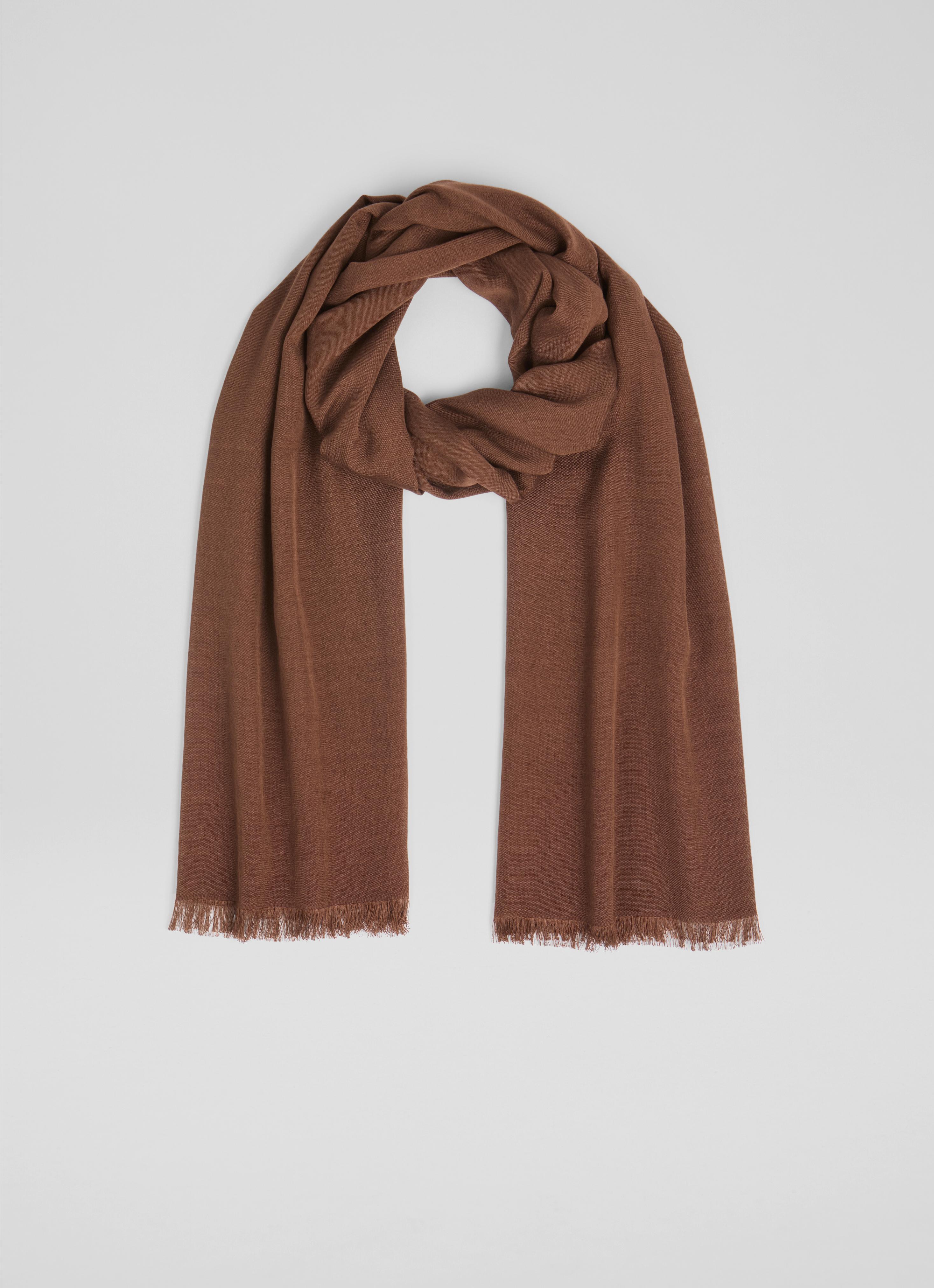 Sutton Brown Chocolate Plain Modal Shawl