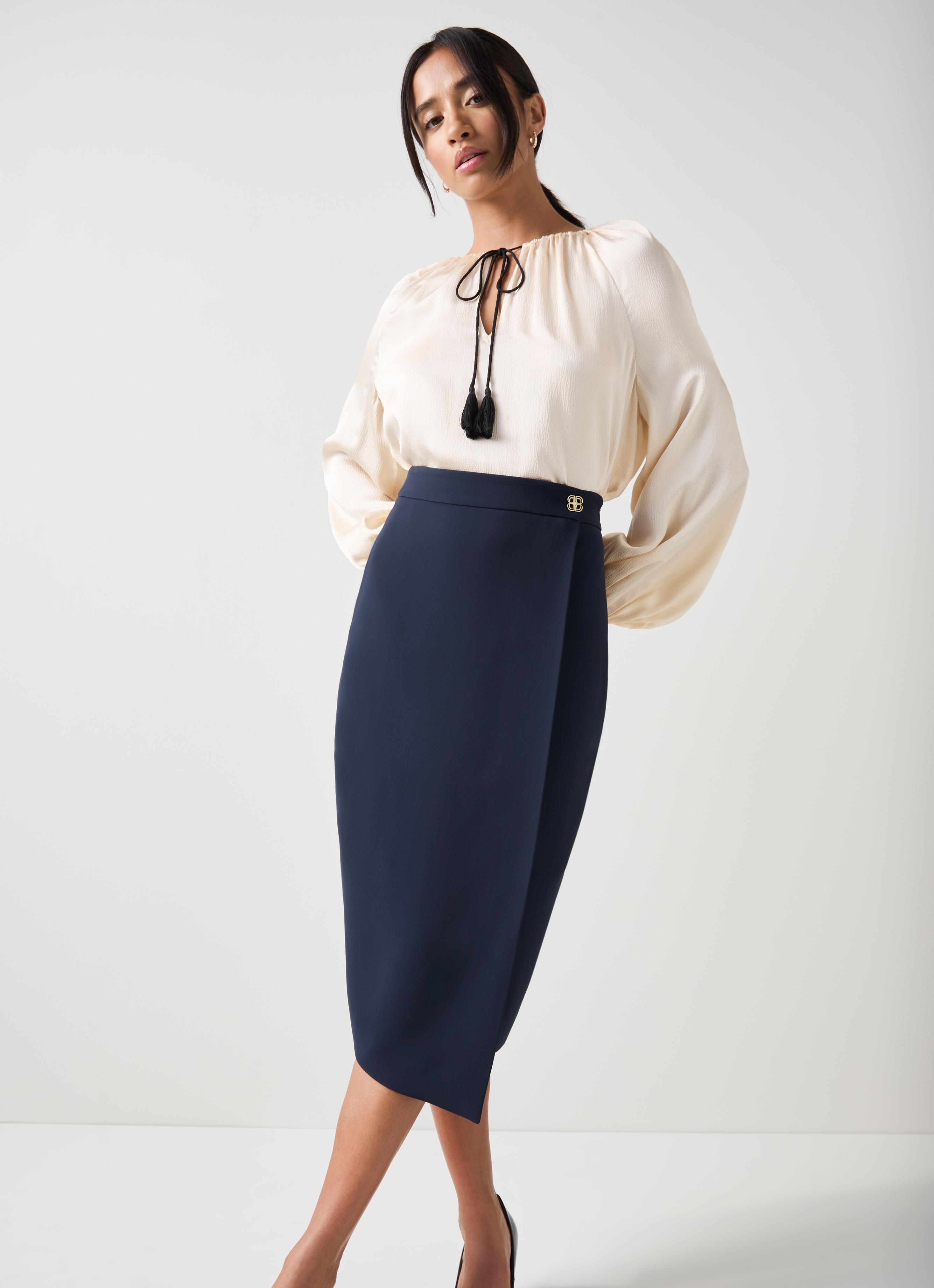 Audrey Petite Spring Navy Skirt
