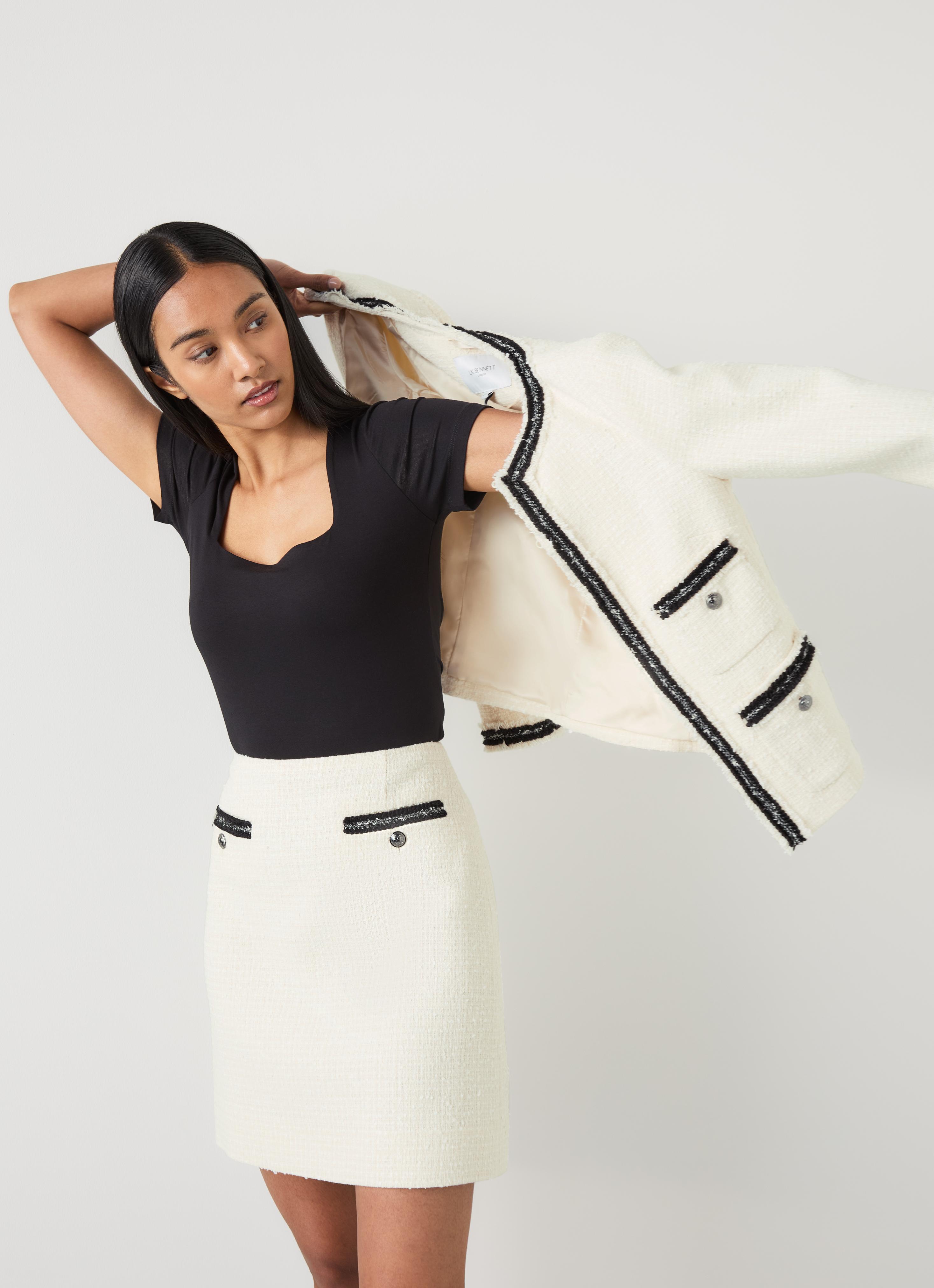 スカート laubeblanc tweed Pencil skirt White M Tweed Pencil Skirt | White House Black Market