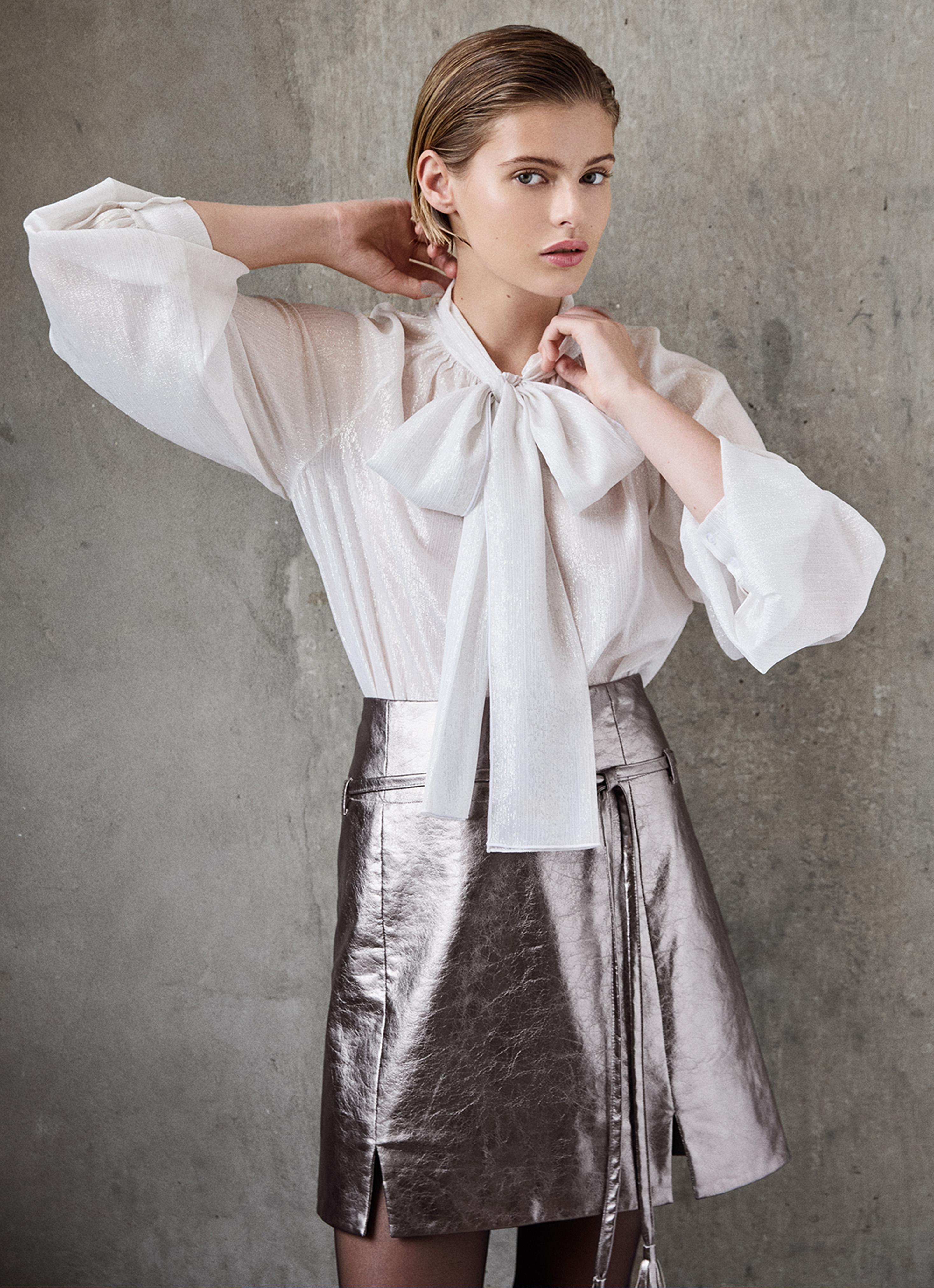 LKB LONDON Zig Silver Mini Skirt | Clothing | Collections | L.K.