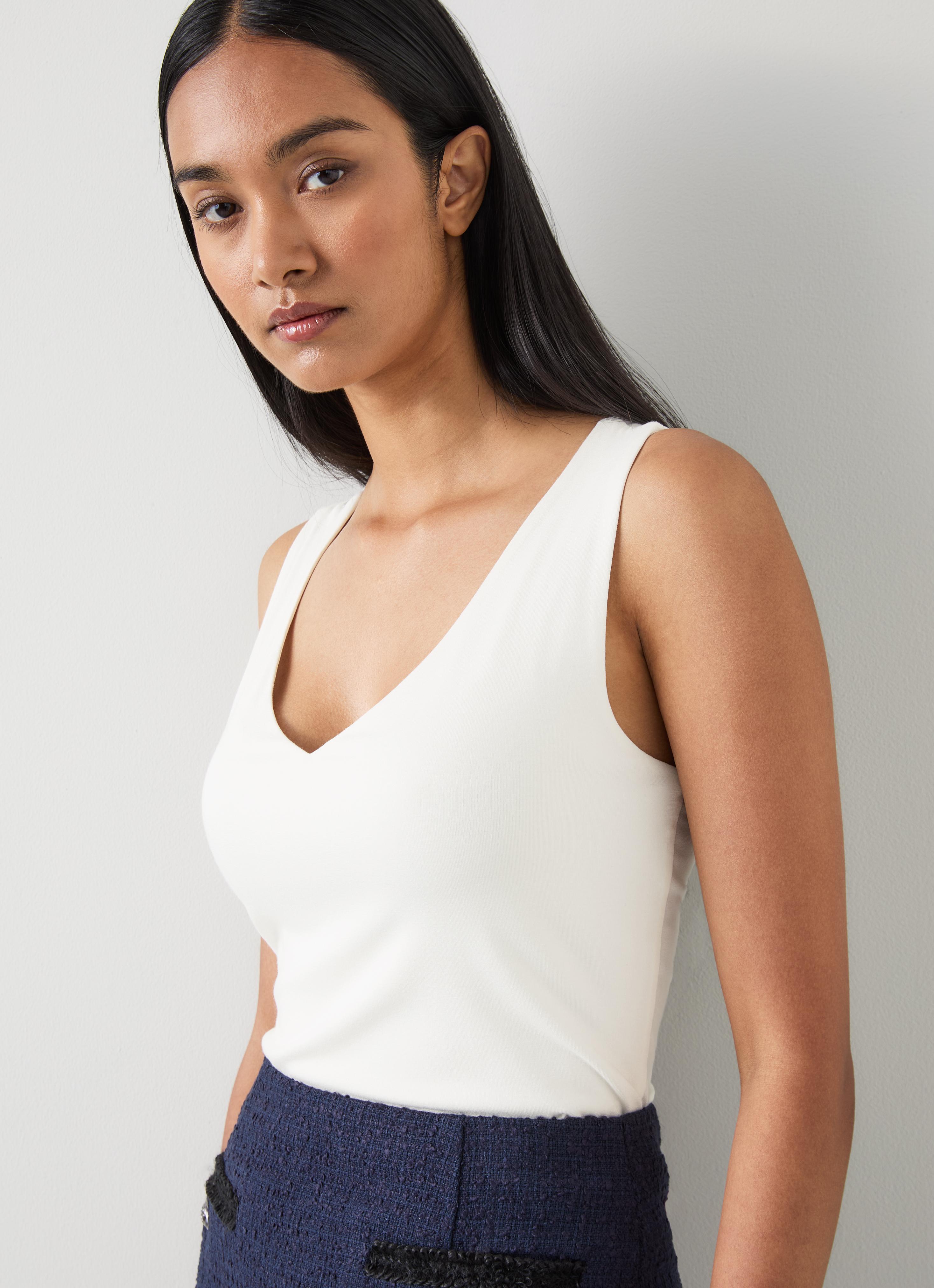Athena Cream Jersey Vest Top