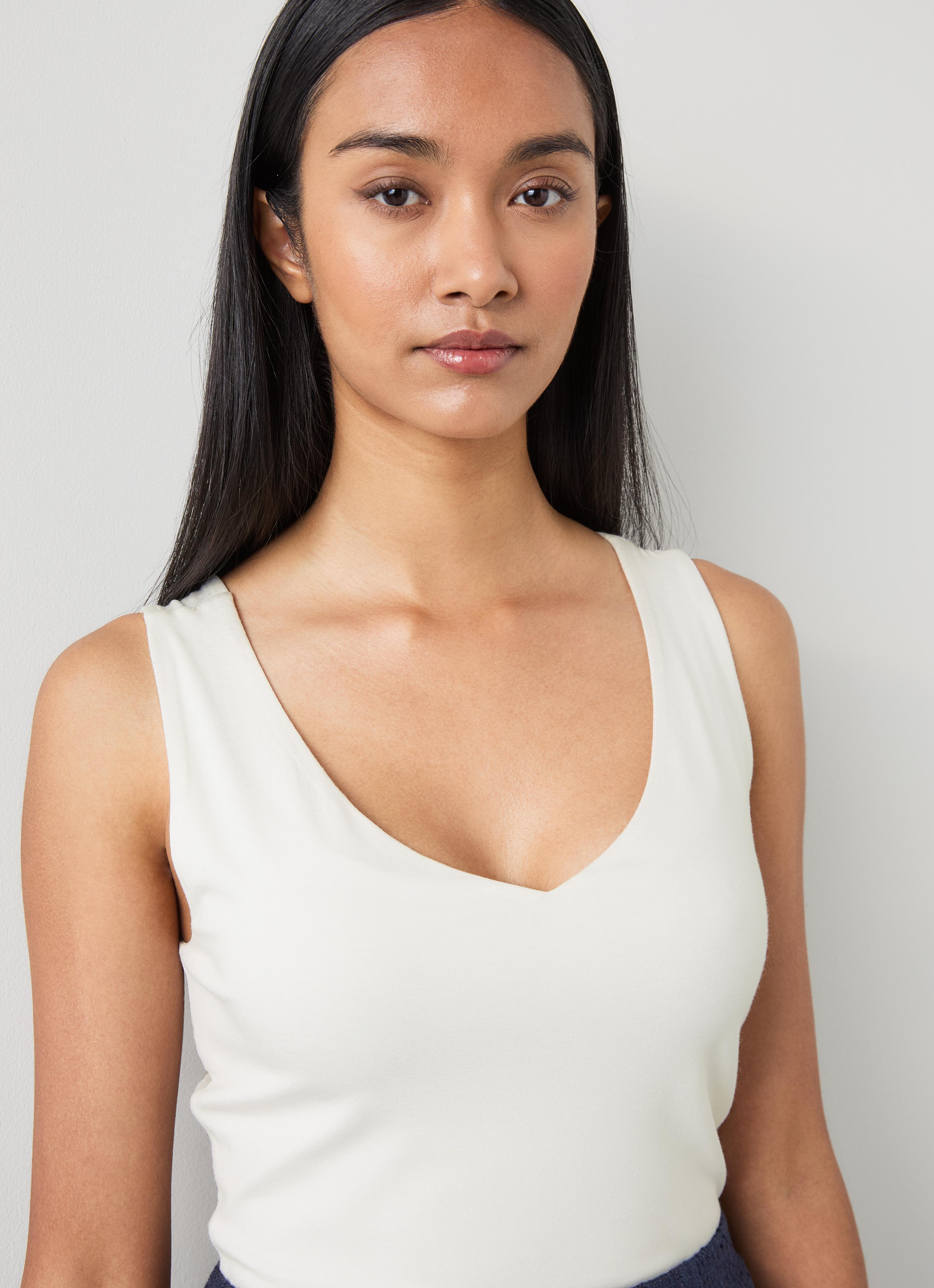 Athena Cream Jersey Vest Top