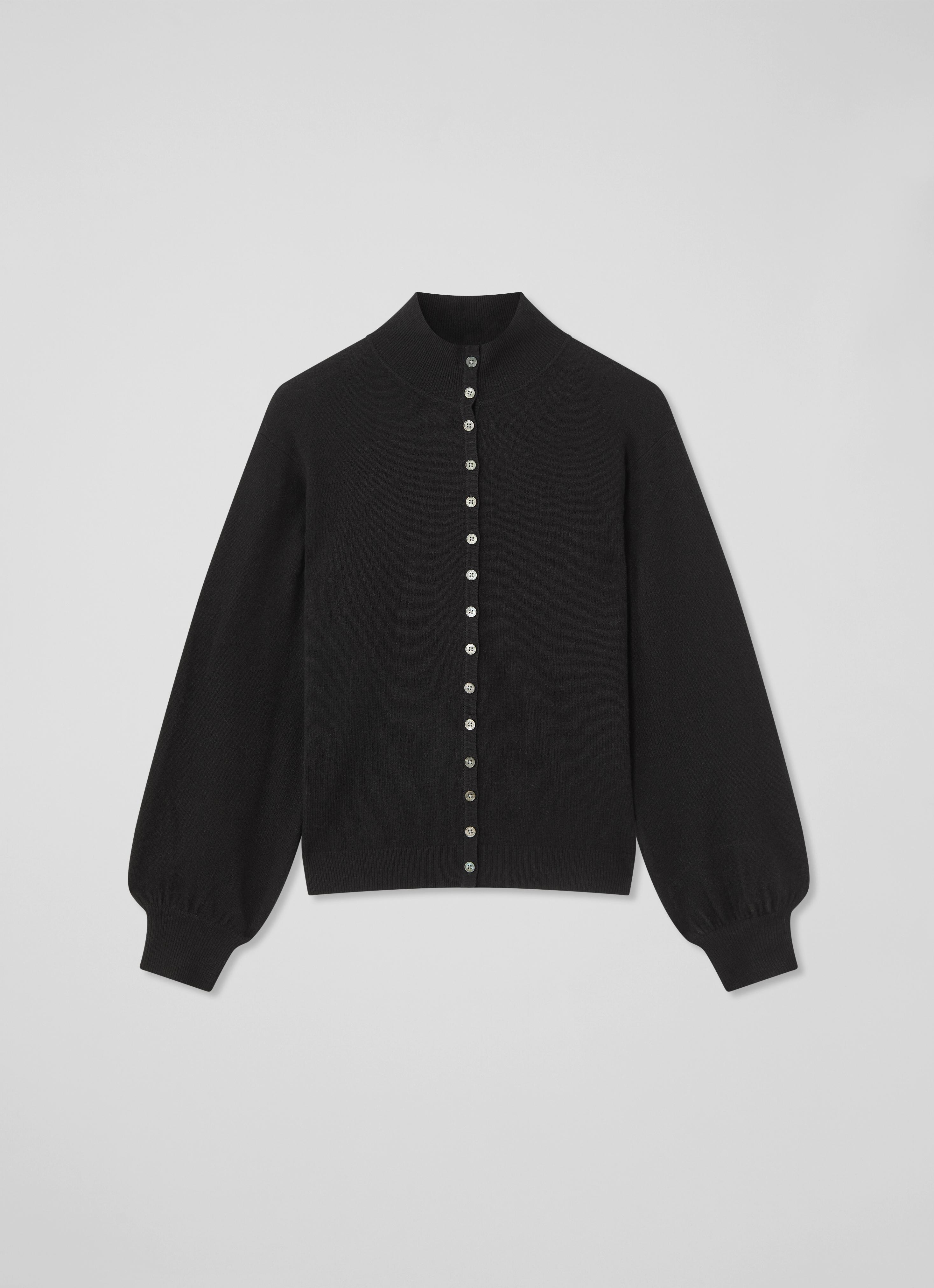 Alice Black Wool Button Up Sweater | Clothing | Collections | L.K.