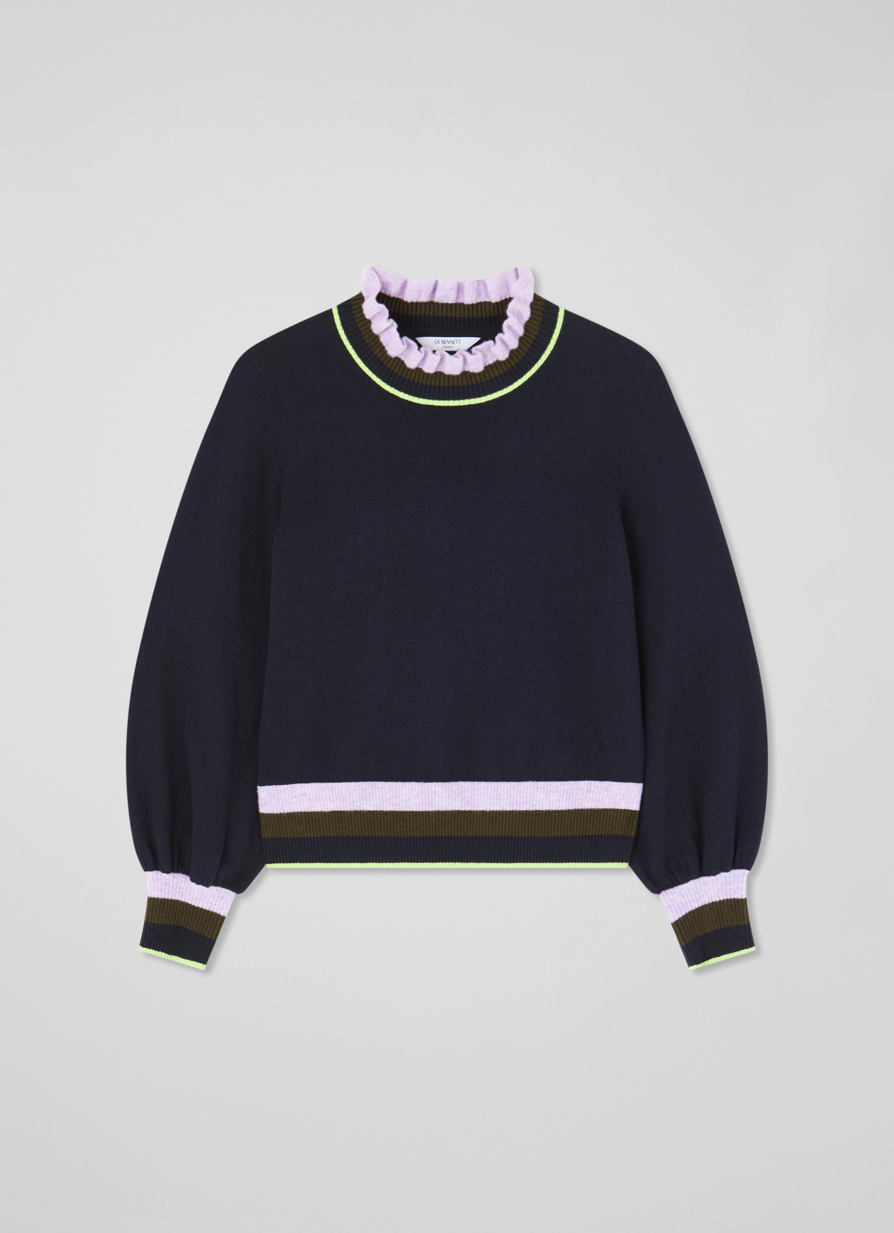 LIten / リテン bonbon knitブラック Lkb Zig Black Tweed Mini Dress