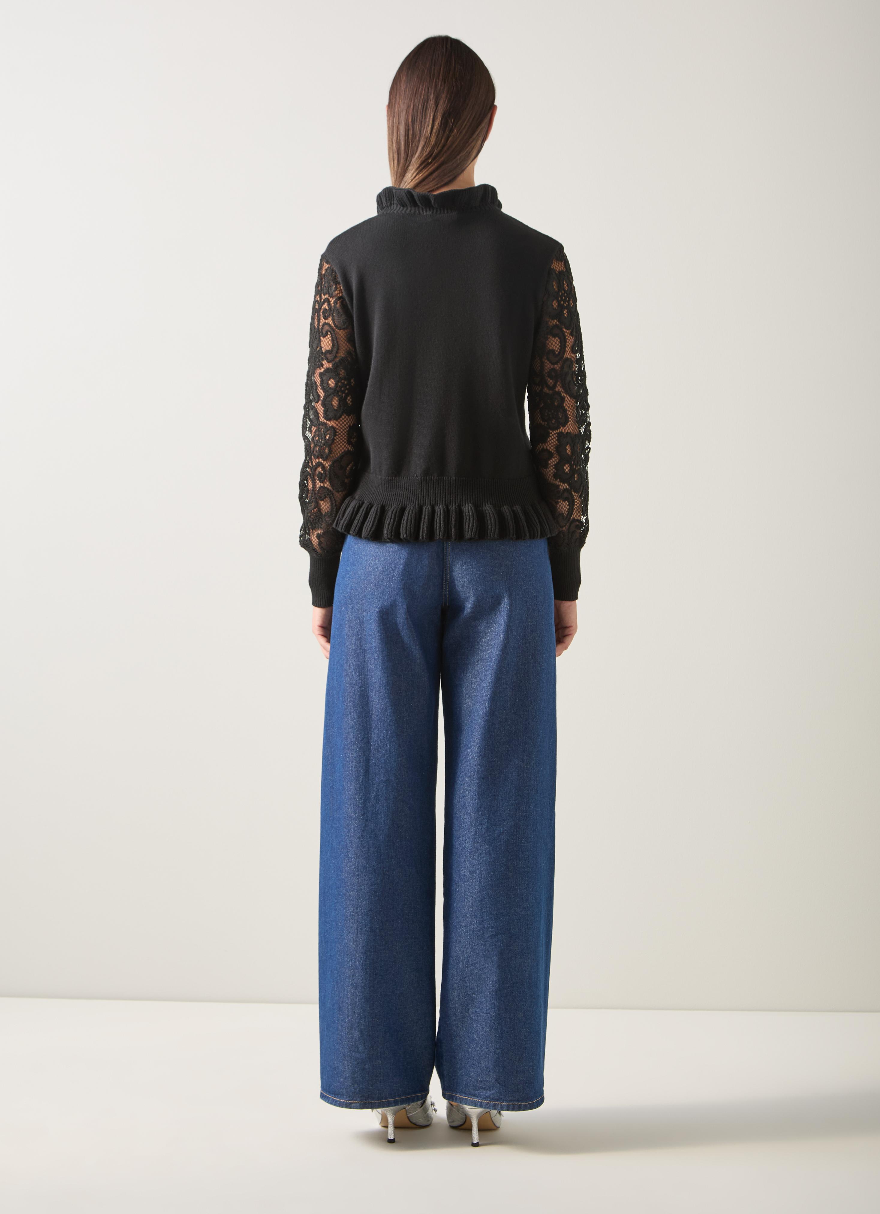 LKB LONDON Viv Black Knitted Top | Clothing | Collections | L.K.