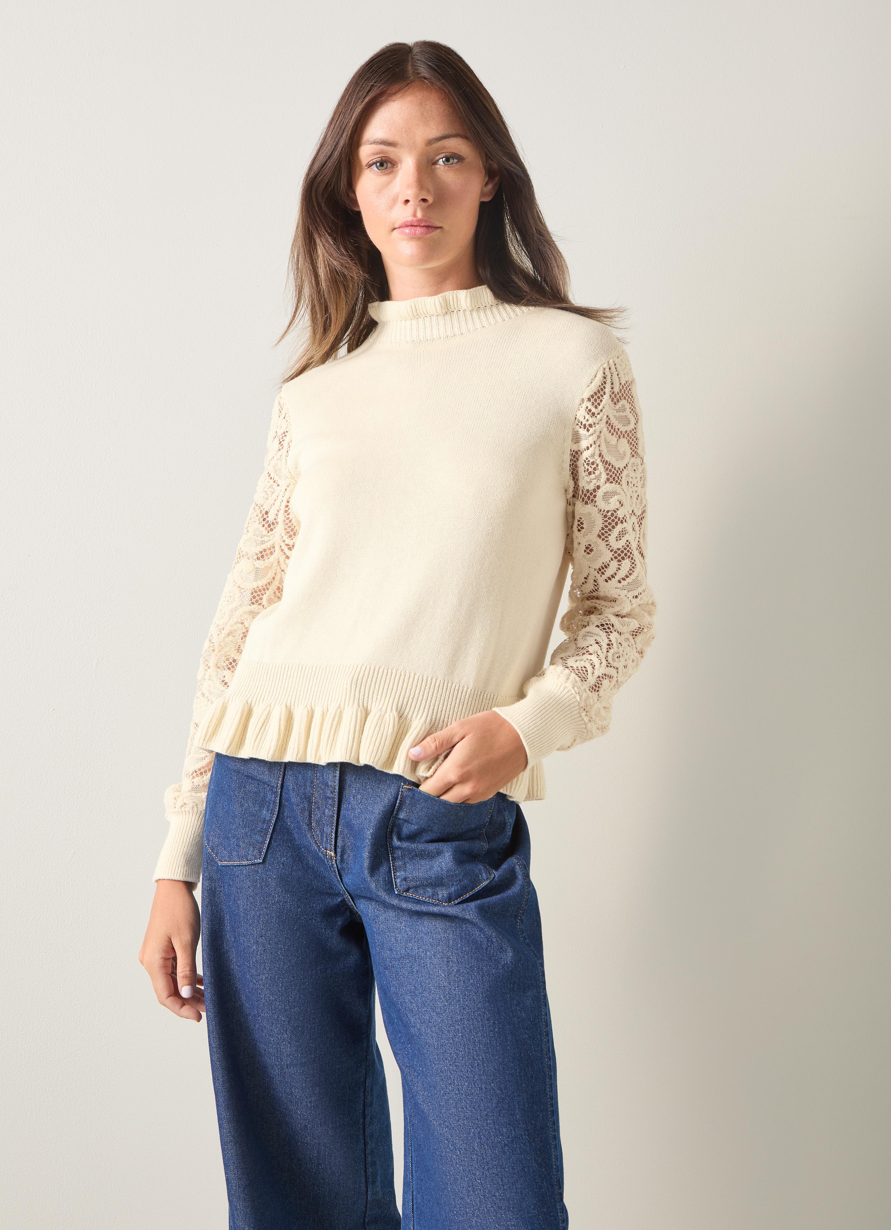 LKB LONDON VIV Cream Knitted Top | Clothing | Collections | L.K.