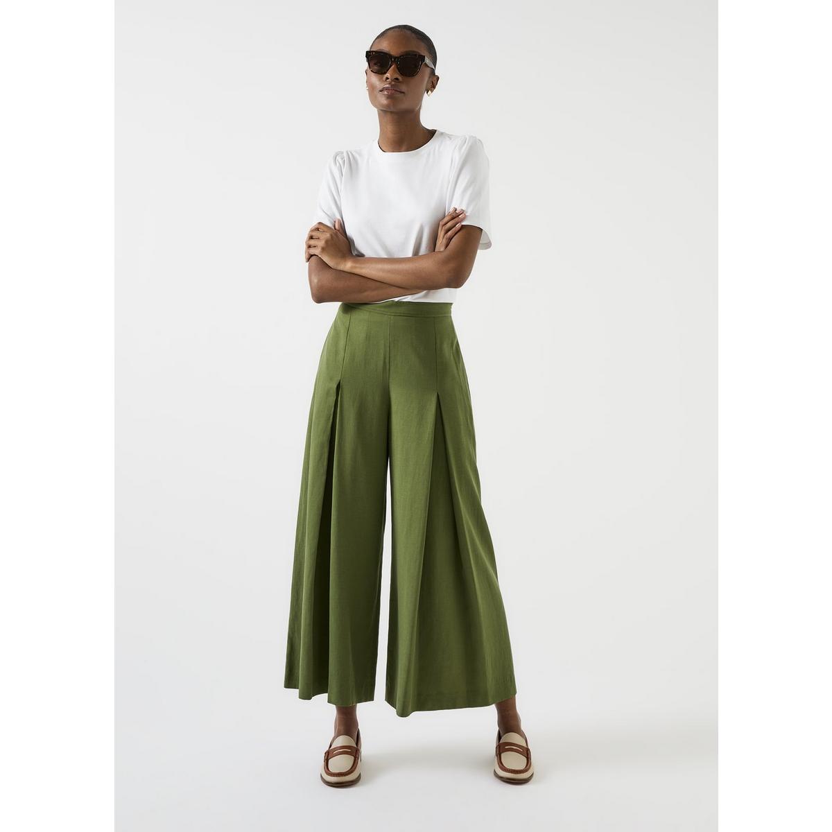 Frances Dark Green TENCEL™ Lyocell Trouser Clothing