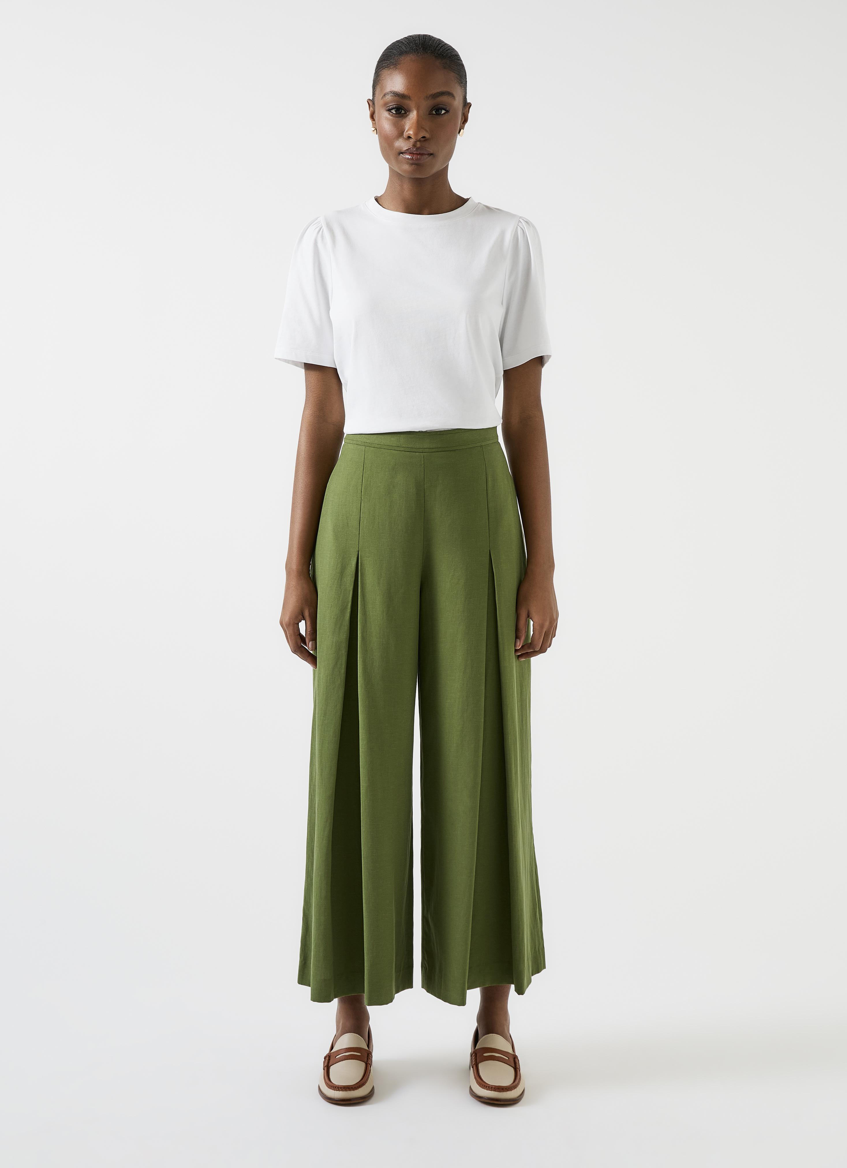 Frances Dark Green Trouser | Clothing | Collections | L.K.Bennett