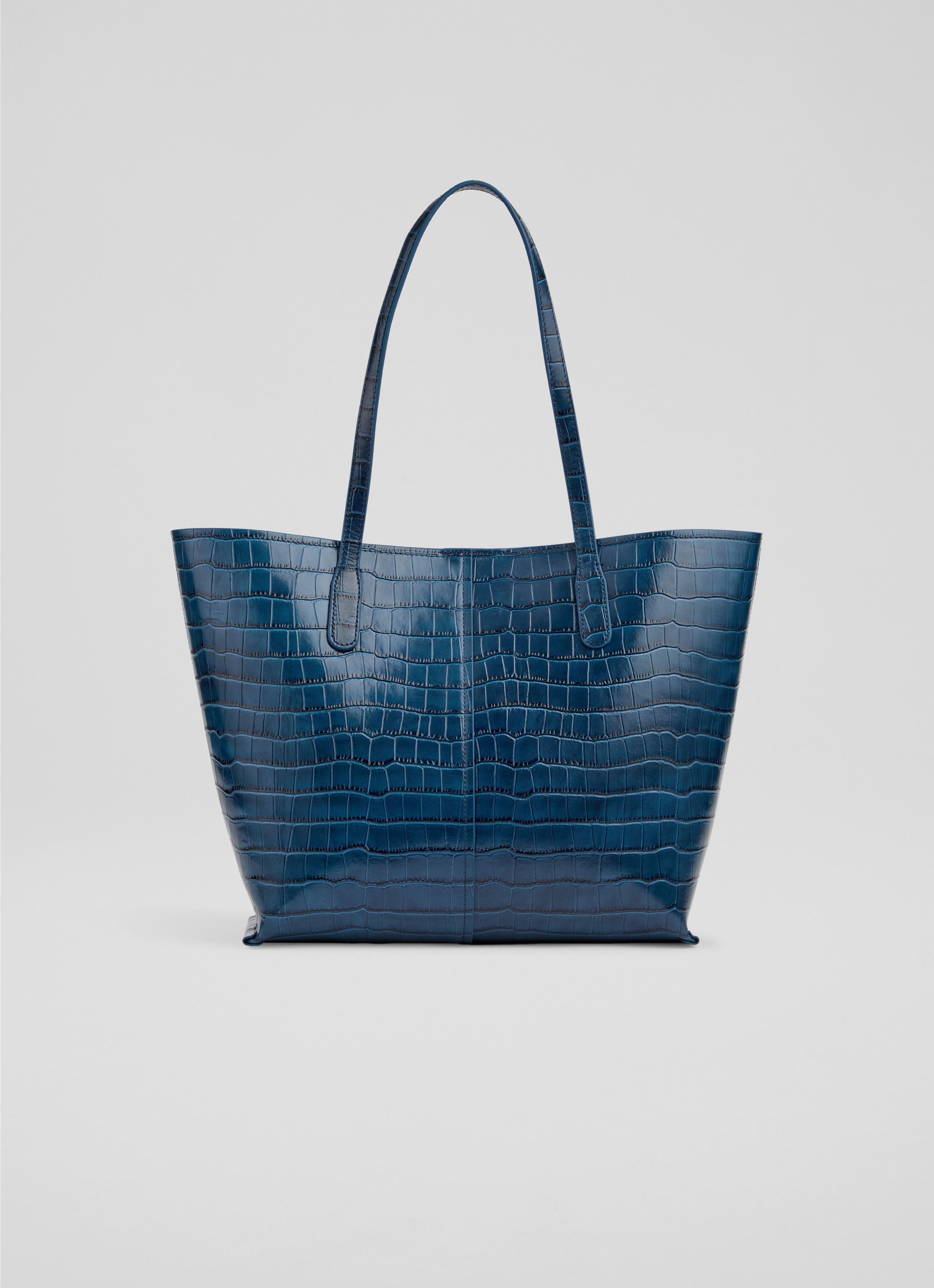 Lara Navy Classic Tote Bag | Tote Bags | Handbags | Collections
