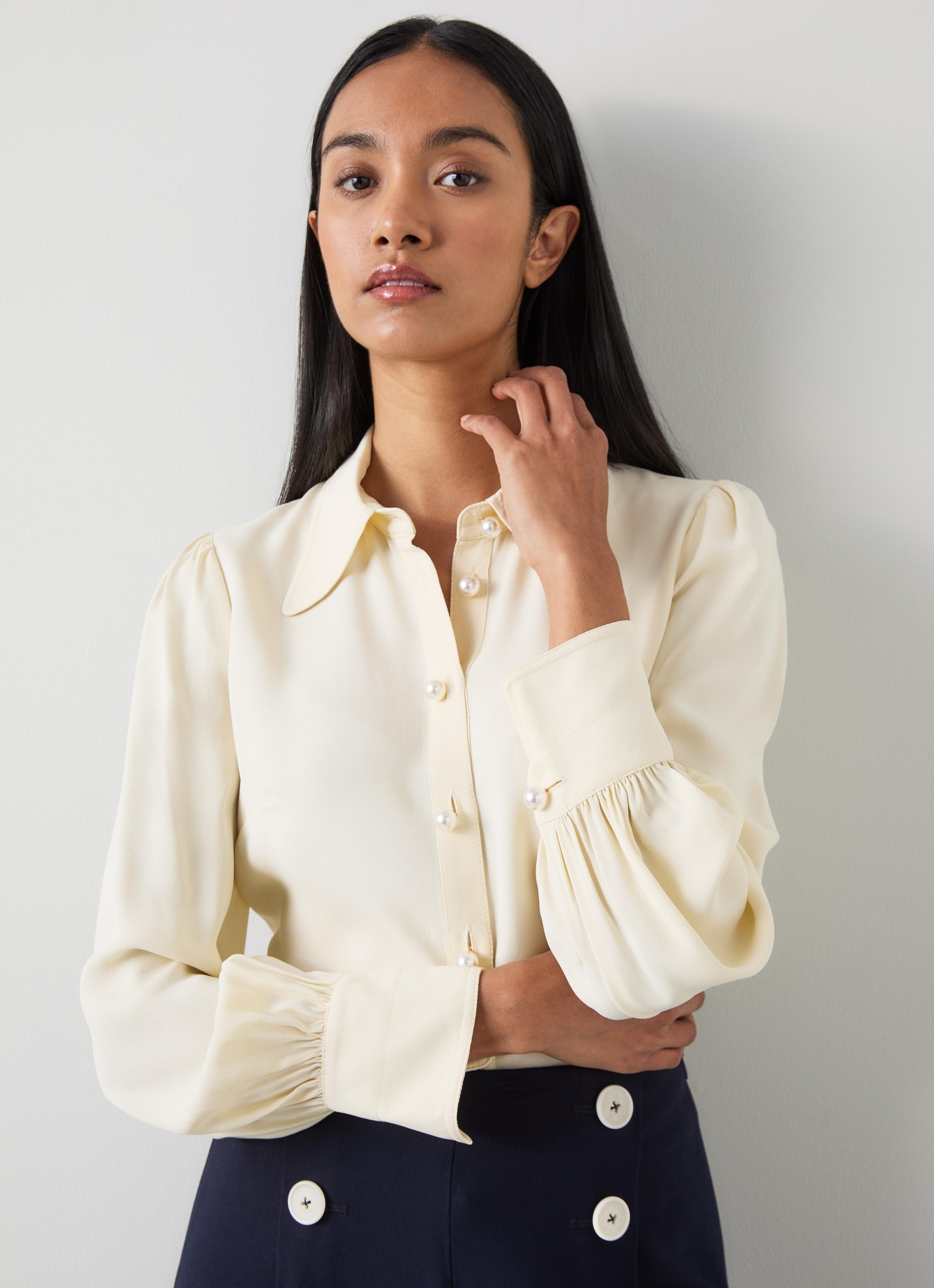 Sonya Cream Crepe Blouse