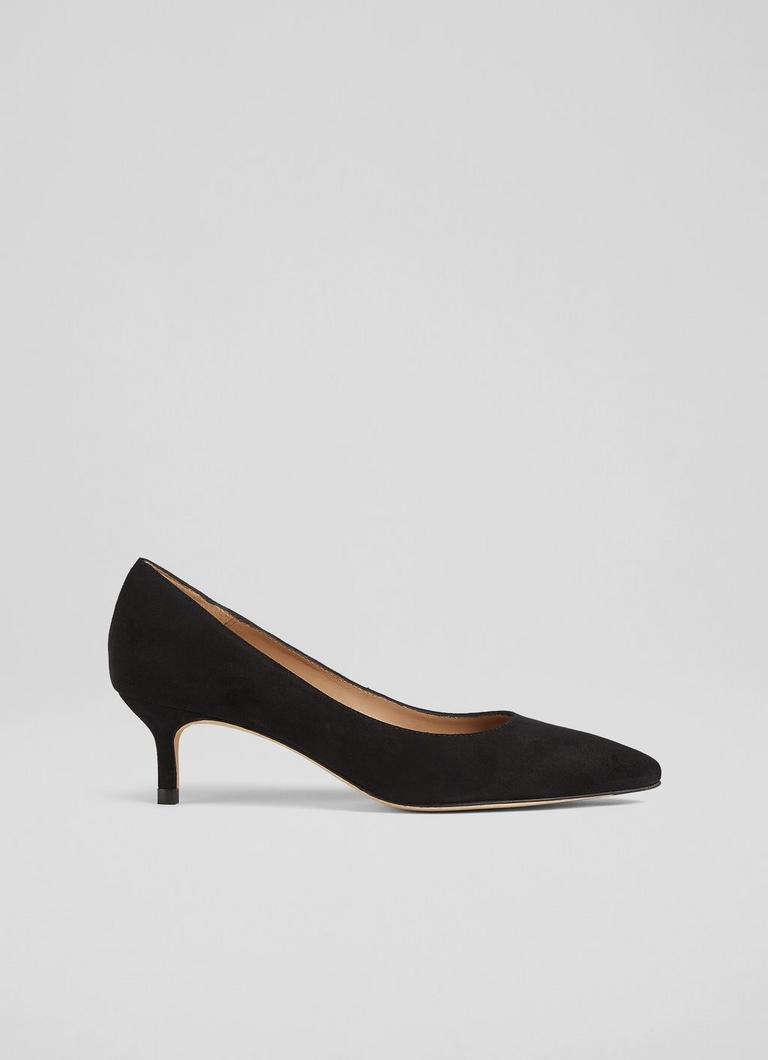 Suede online low heels