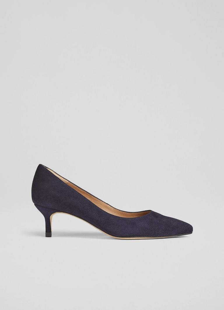 Dark blue kitten hot sale heels