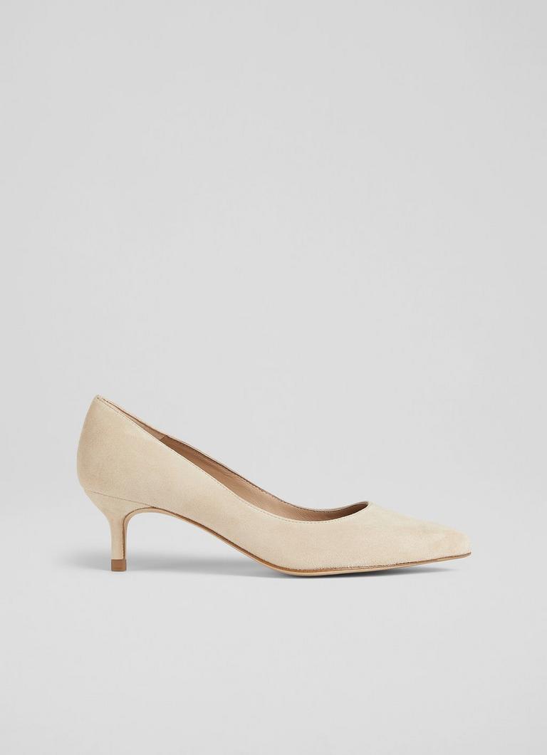 Audrey Beige Suede Courts Shoes L.K.Bennett