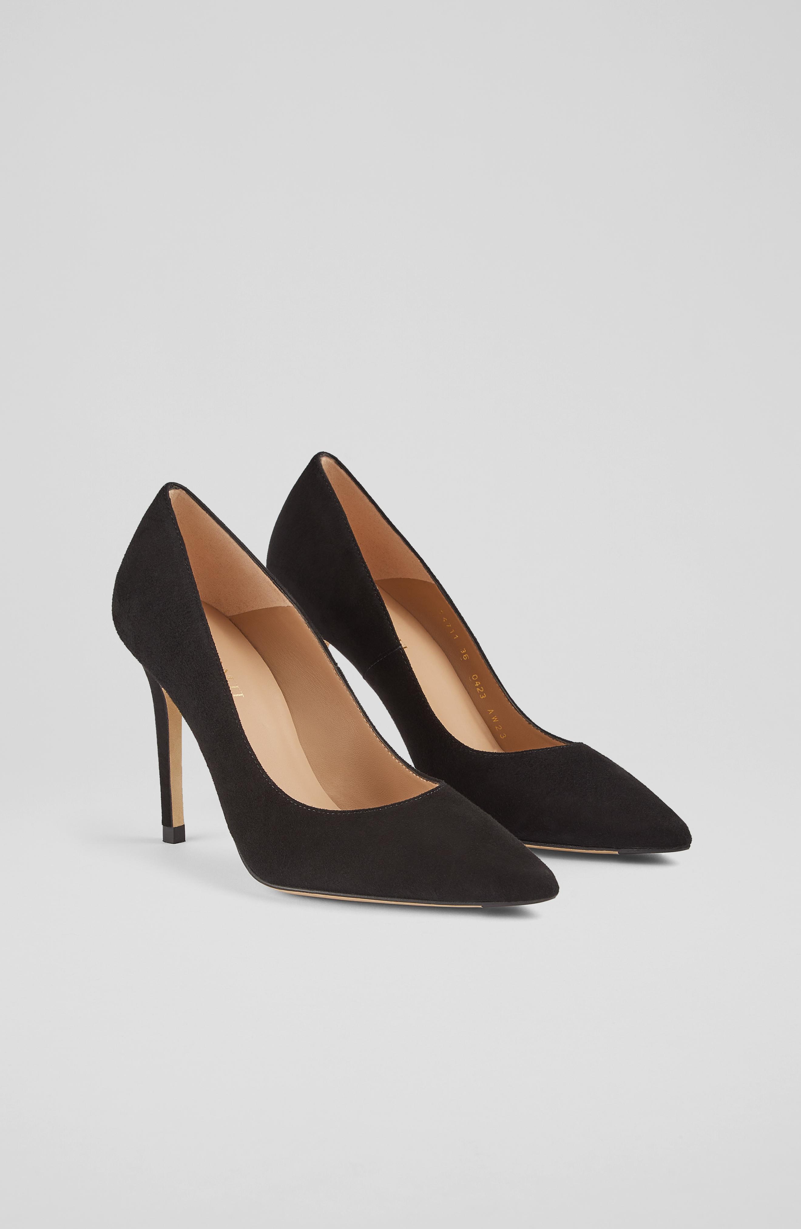 Suede court shoes - Black - Ladies | H&M IN