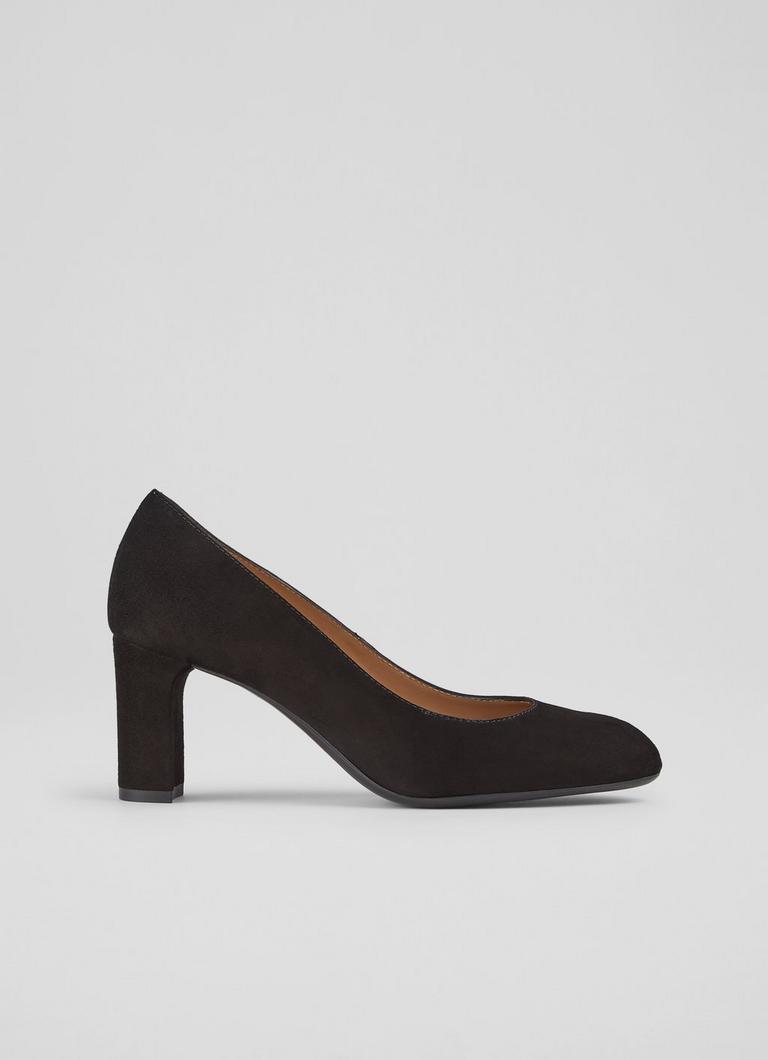 Lk bennett online black court shoes