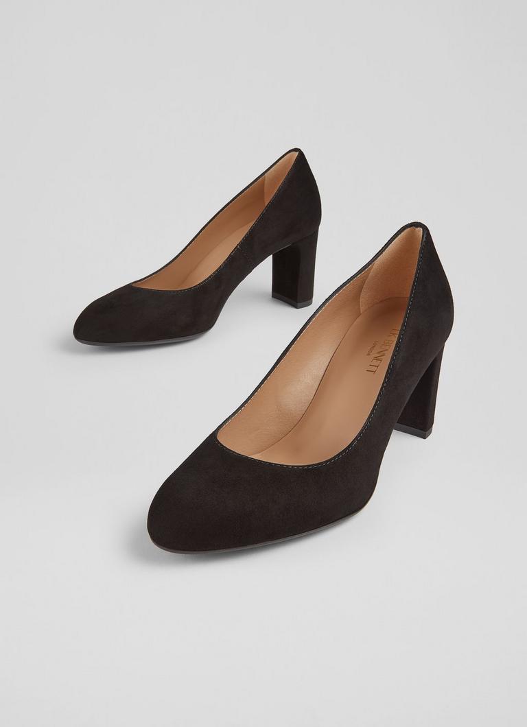 Winola Black Suede Courts Clothing L.K.Bennett