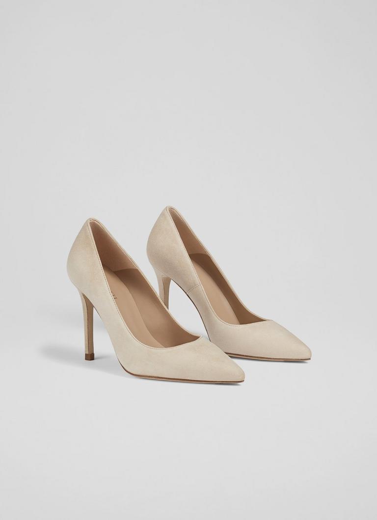 Beige suede court best sale heels
