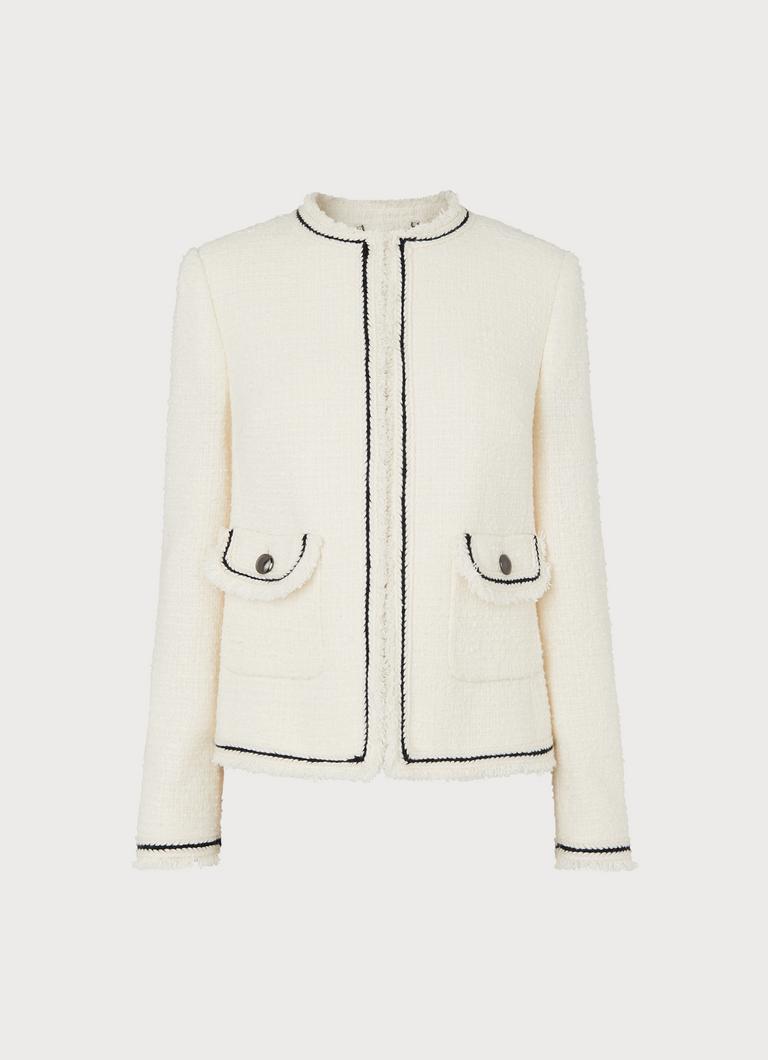 Lk bennett tweed coat discount