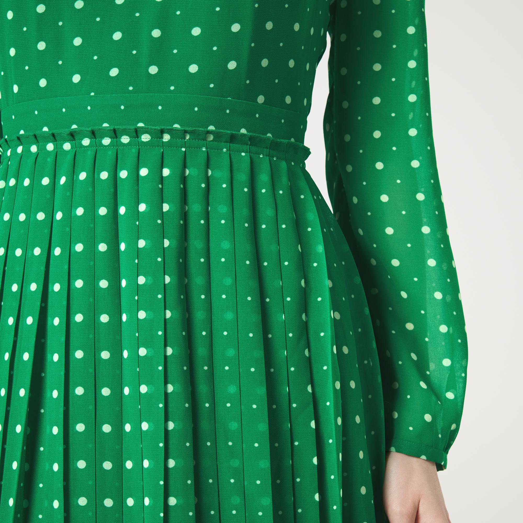 lk bennett green polka dot dress