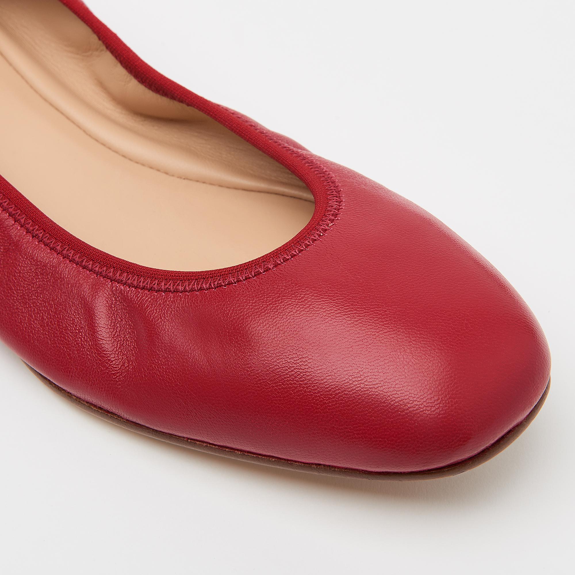 Trina Red Leather Ballet Pumps | Shoes L.K.Bennett