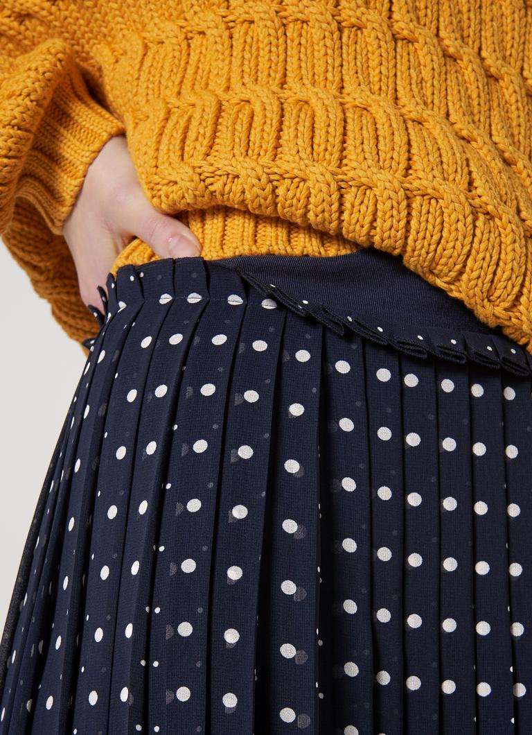 Avery Navy Polka Dot Skirt Clothing L.K.Bennett