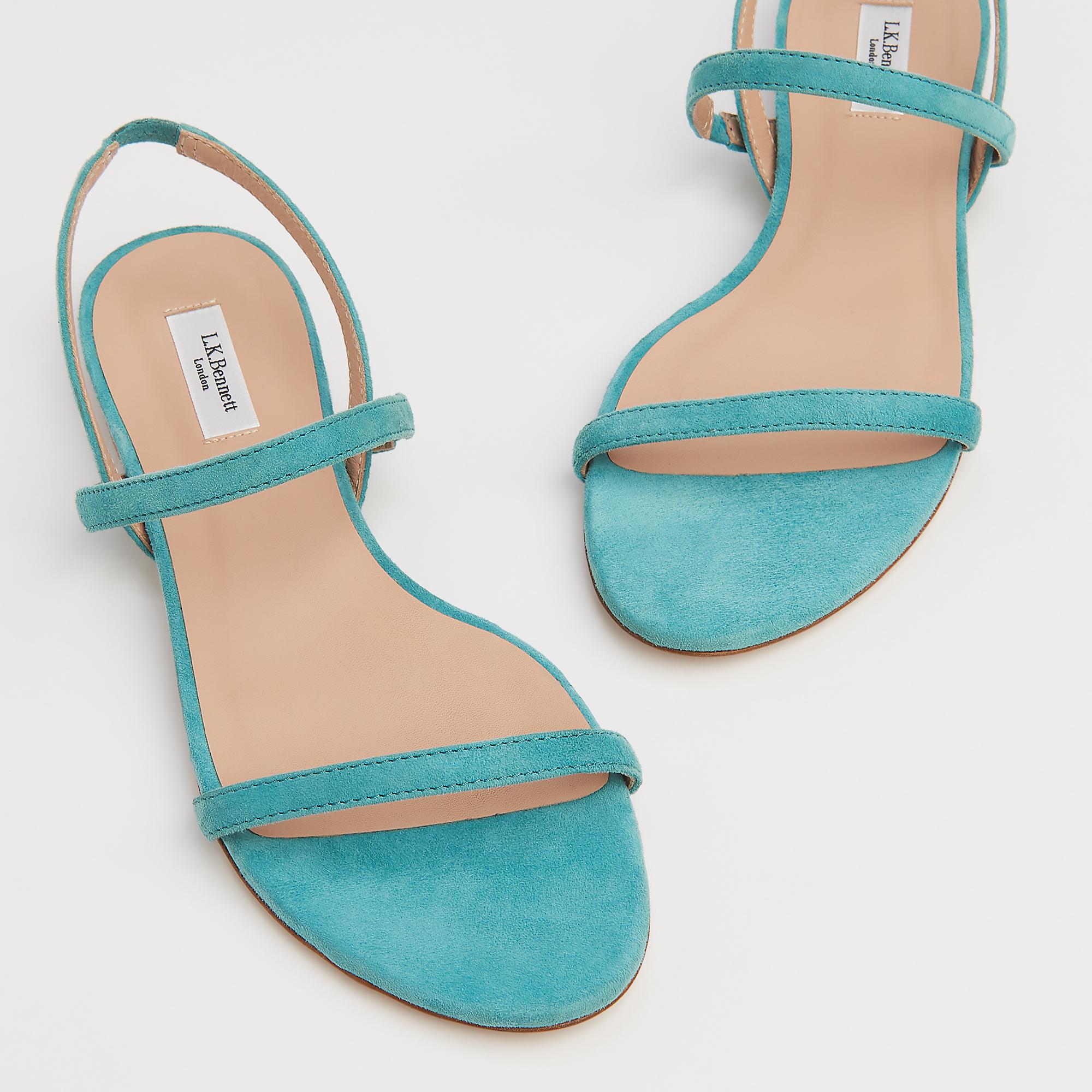light blue flat sandals