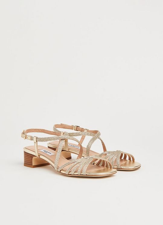 Newport Gold Rope Strappy Sandals