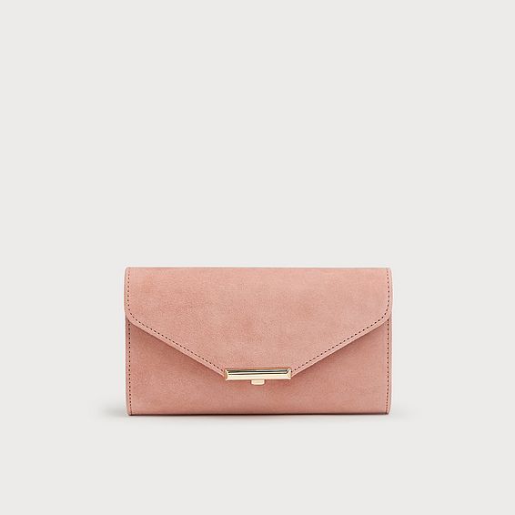 Buy Phase Eight Pink Suede Buckle Clutch Bag from Next Ireland