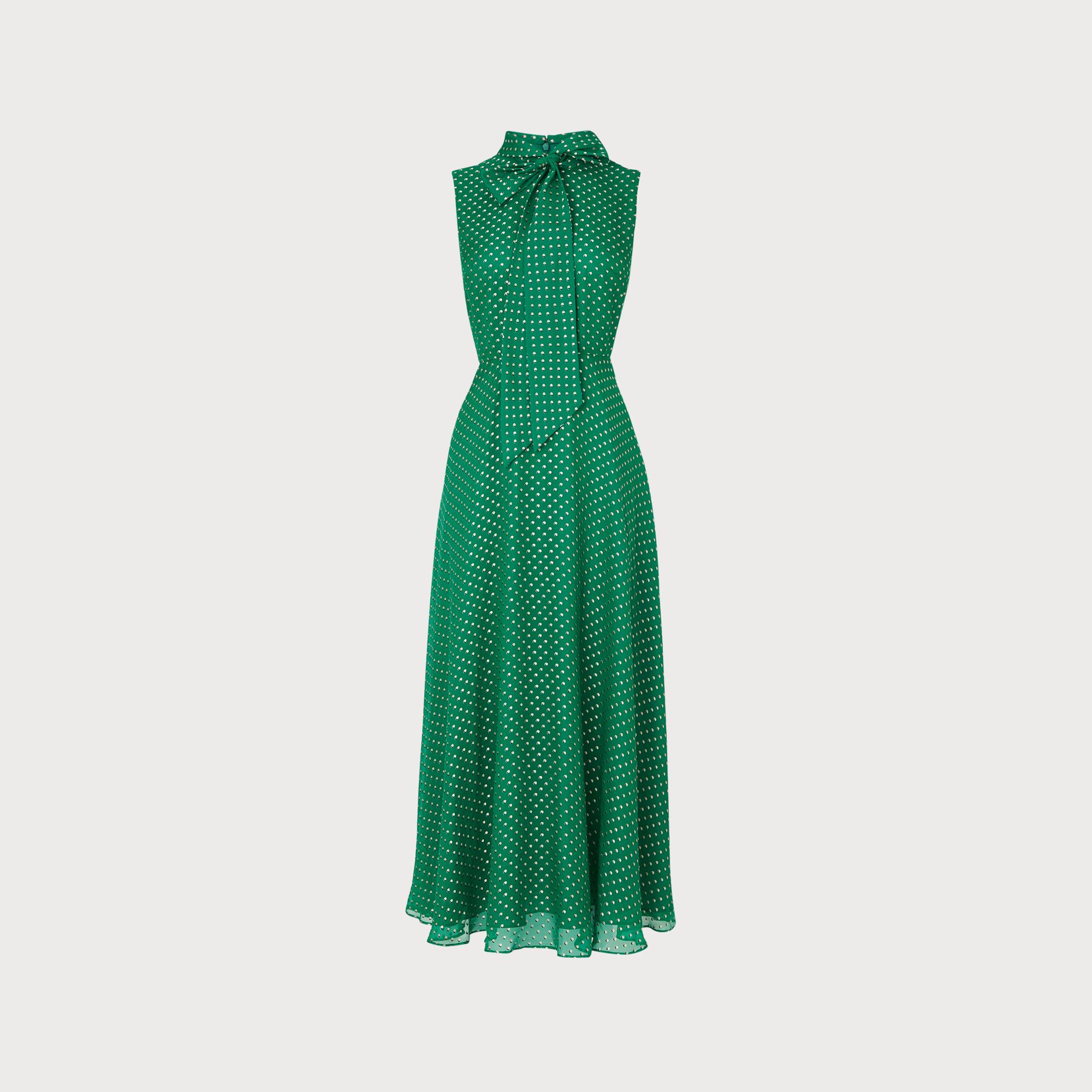 Lk bennett green outlet polka dot dress