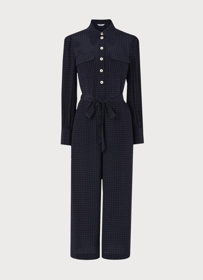 Lois Polka Dot Silk Jumpsuit Clothing L.K.Bennett