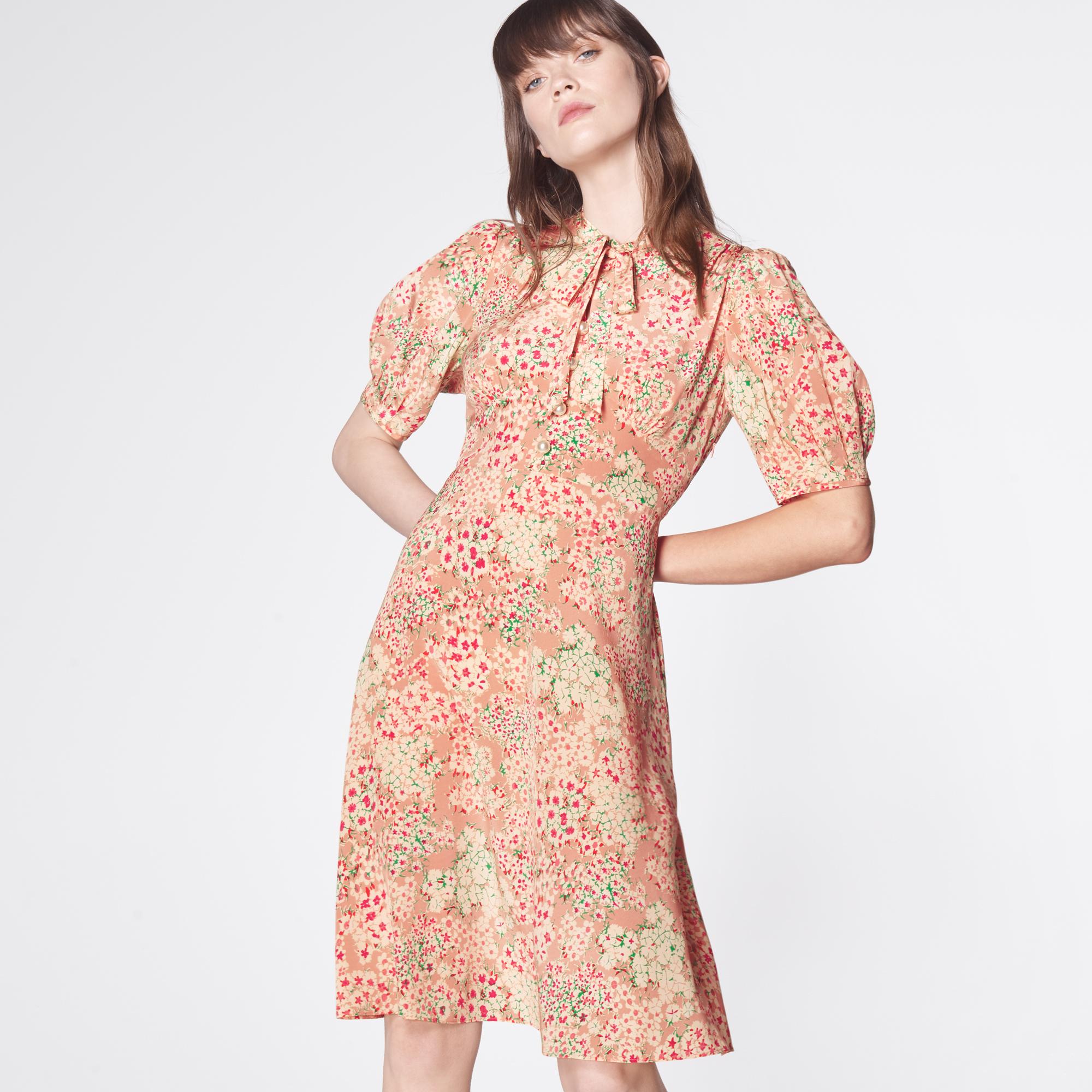 Marceau Impressionist Floral Print Silk Dress | Dresses | Clothing | Sale |  Collections | L.K.Bennett, London