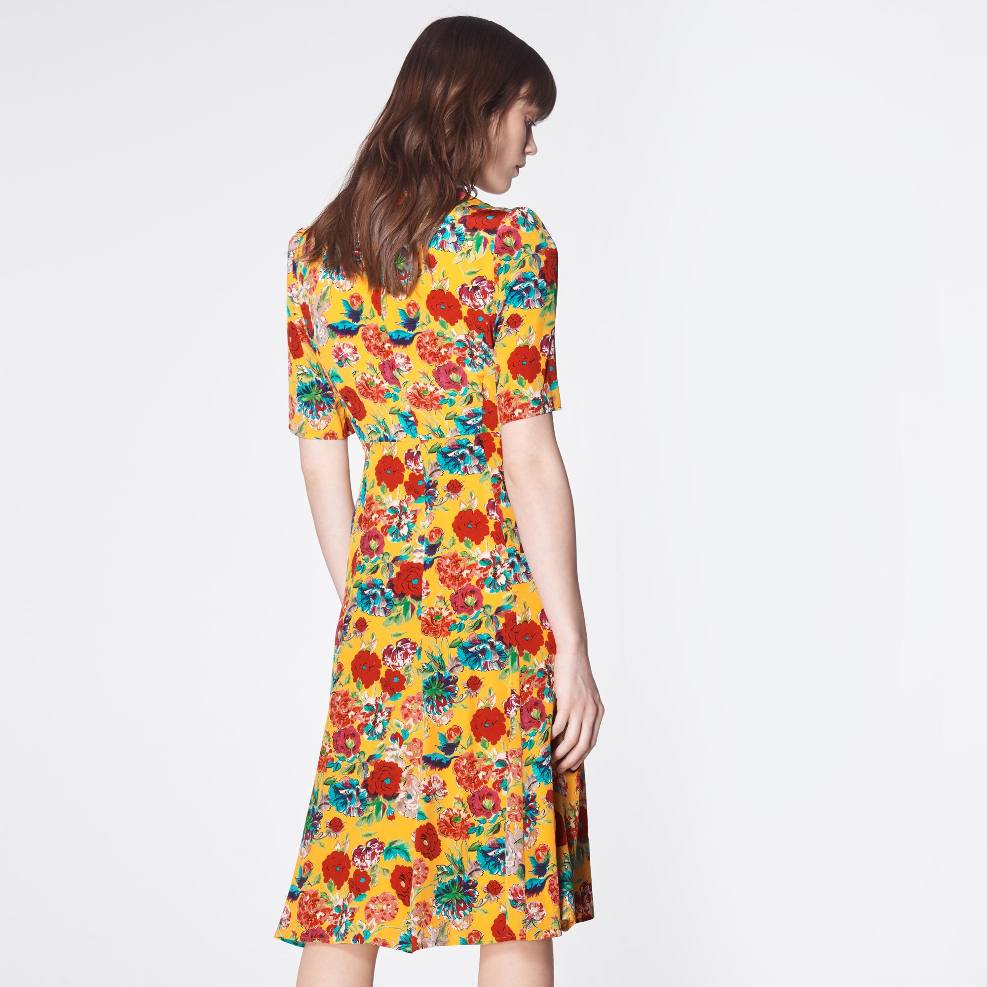 lk bennett yellow floral dress