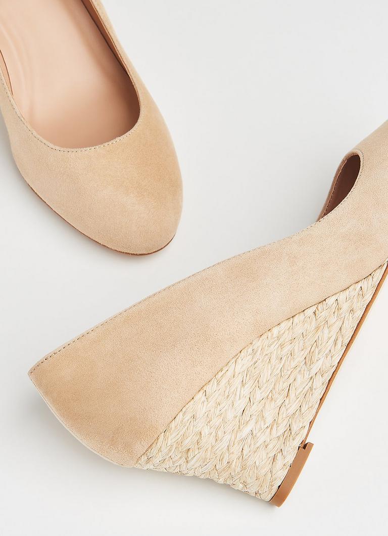 Eevi Beige Suede Espadrille Wedges Shoes Collections L.K.Bennett London