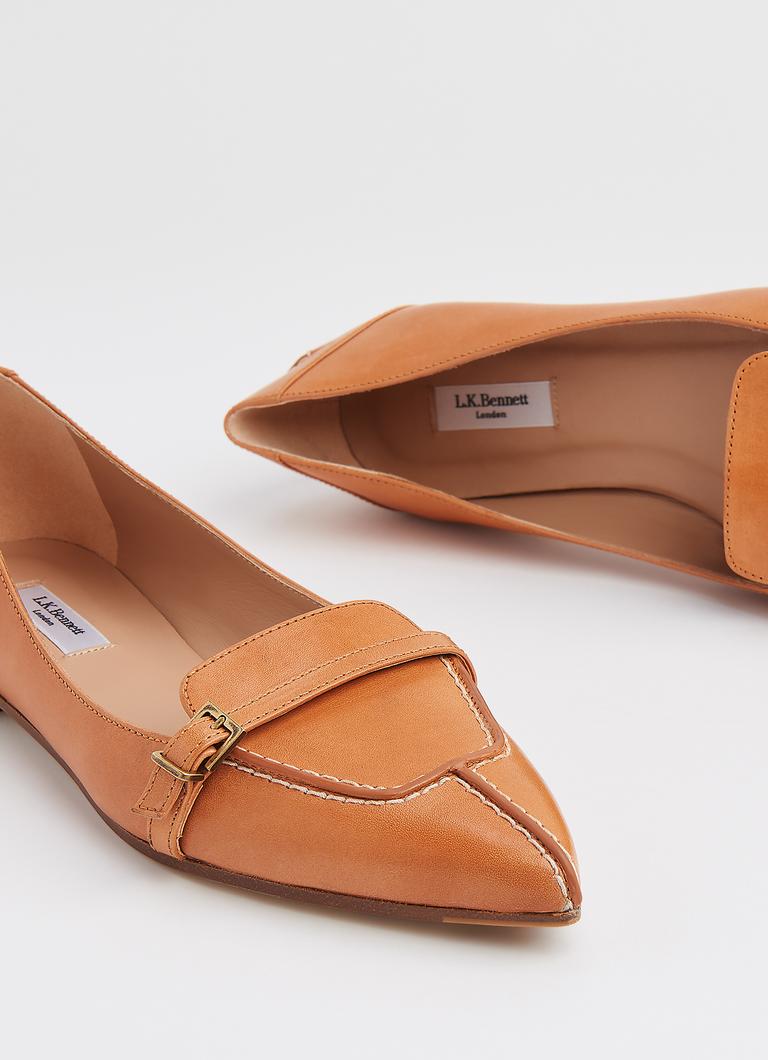 Tan flat shoes on sale