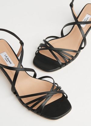 Newport Black Leather Strappy Sandals | View All | Shoes 
