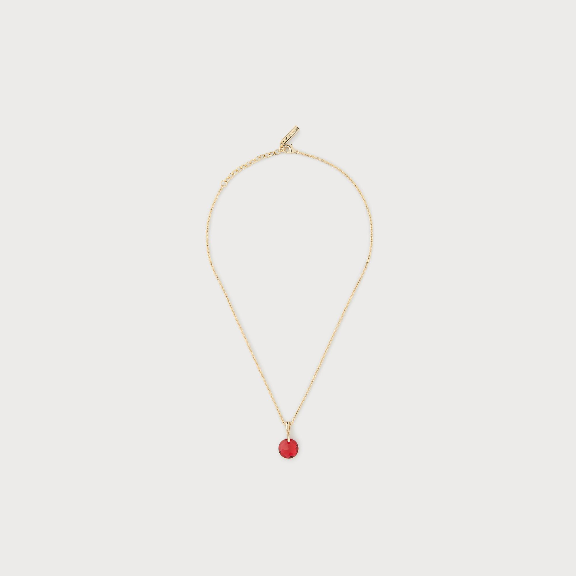 Brooklyn Red Swarovski Crystal Gold-Plated Pendant Necklace