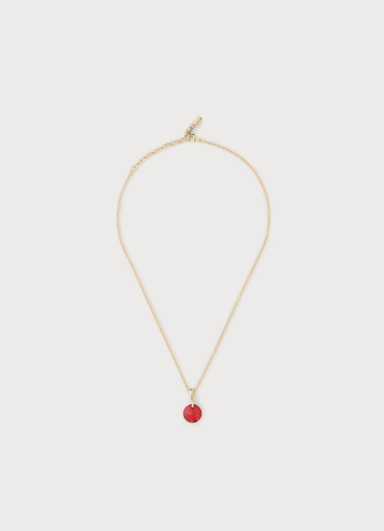 Brooklyn Red Swarovski Crystal Gold-Plated Pendant Necklace