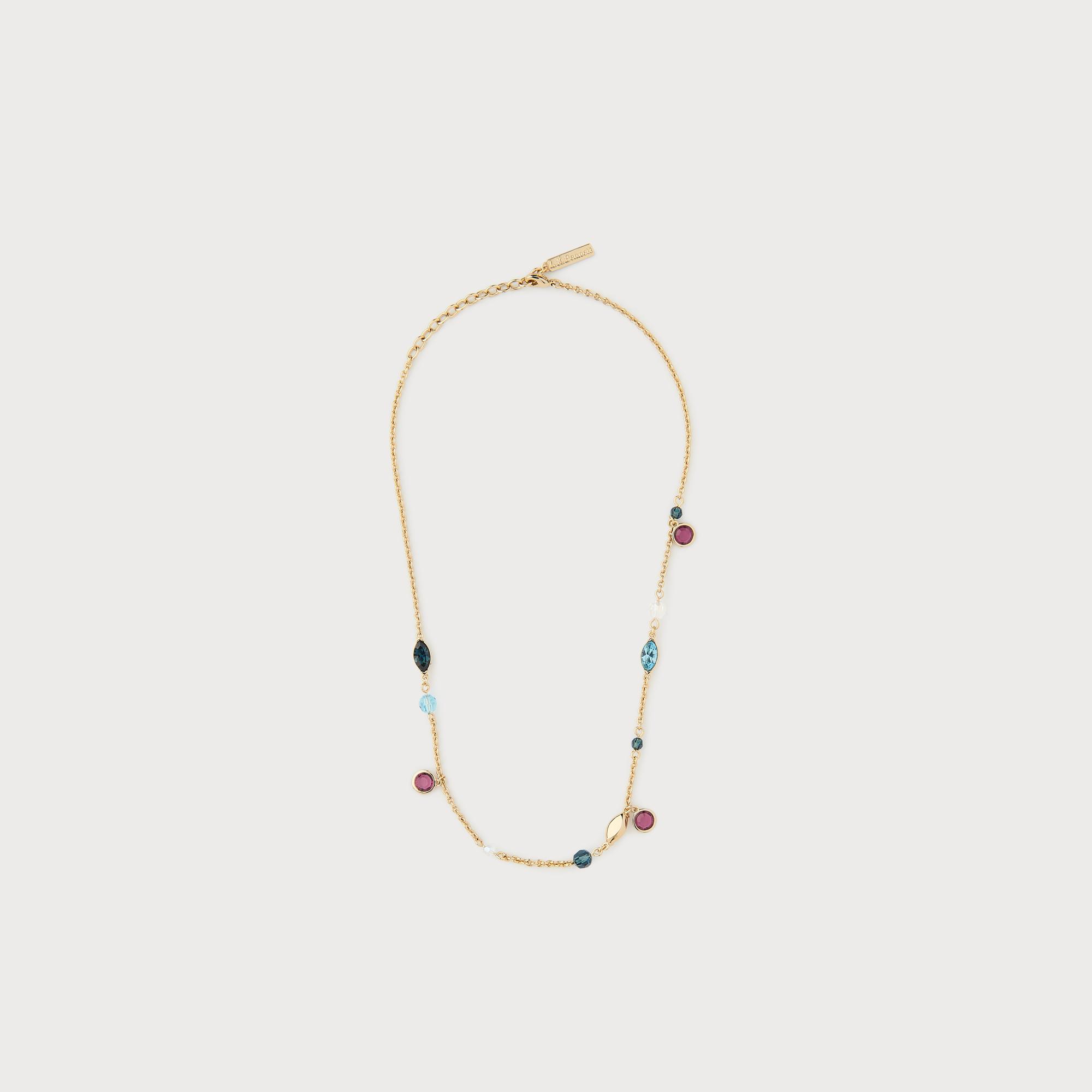 Rio Amethyst Aquamarine Swarovski Crystal Necklace