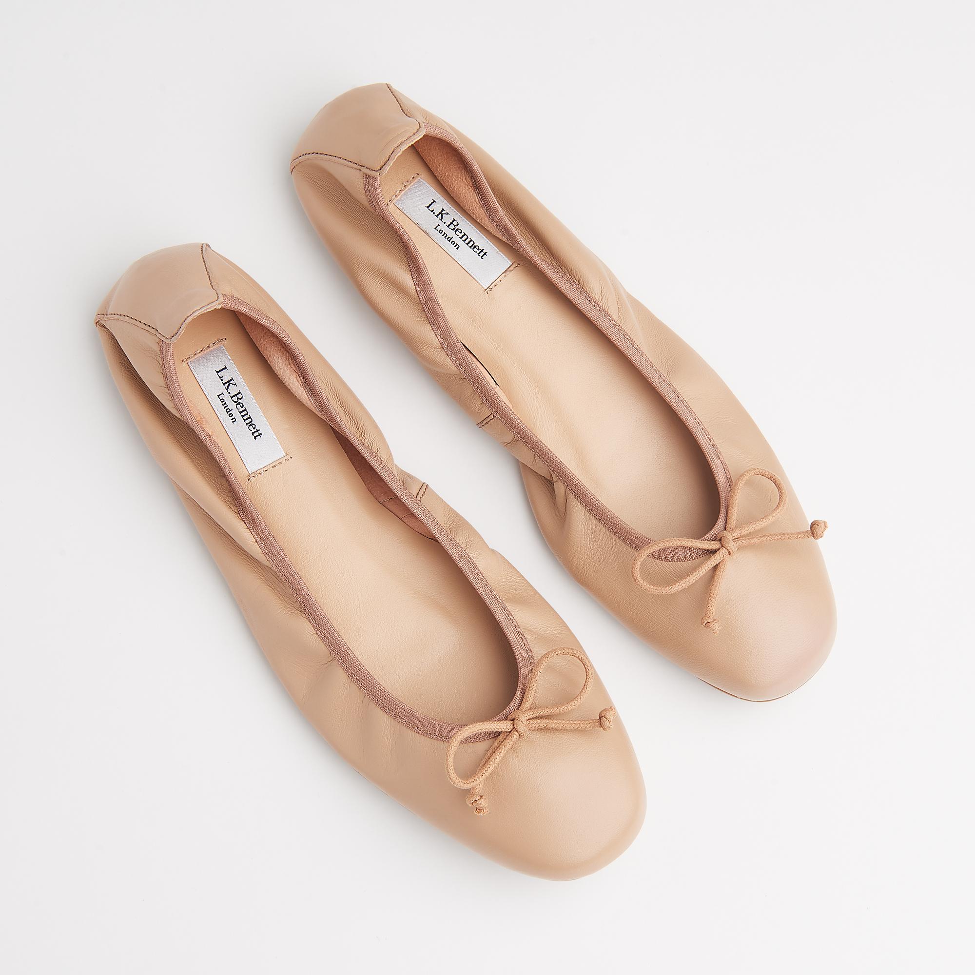 Trench Leather Ballet Pumps Shoes | L.K.Bennett